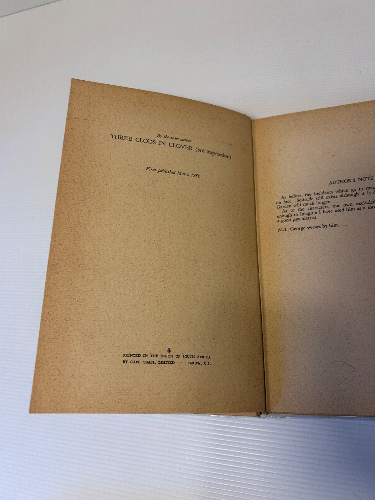 The Clods Press On Norman Moorat HC DJ 1958 1st Ed South Africa