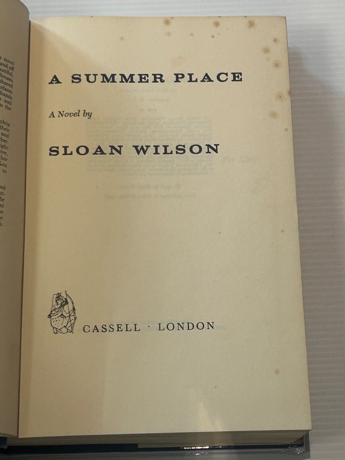A Summer Place By Sloan Wilson Stated First Edition 1958 Hardcover Dust Jacket