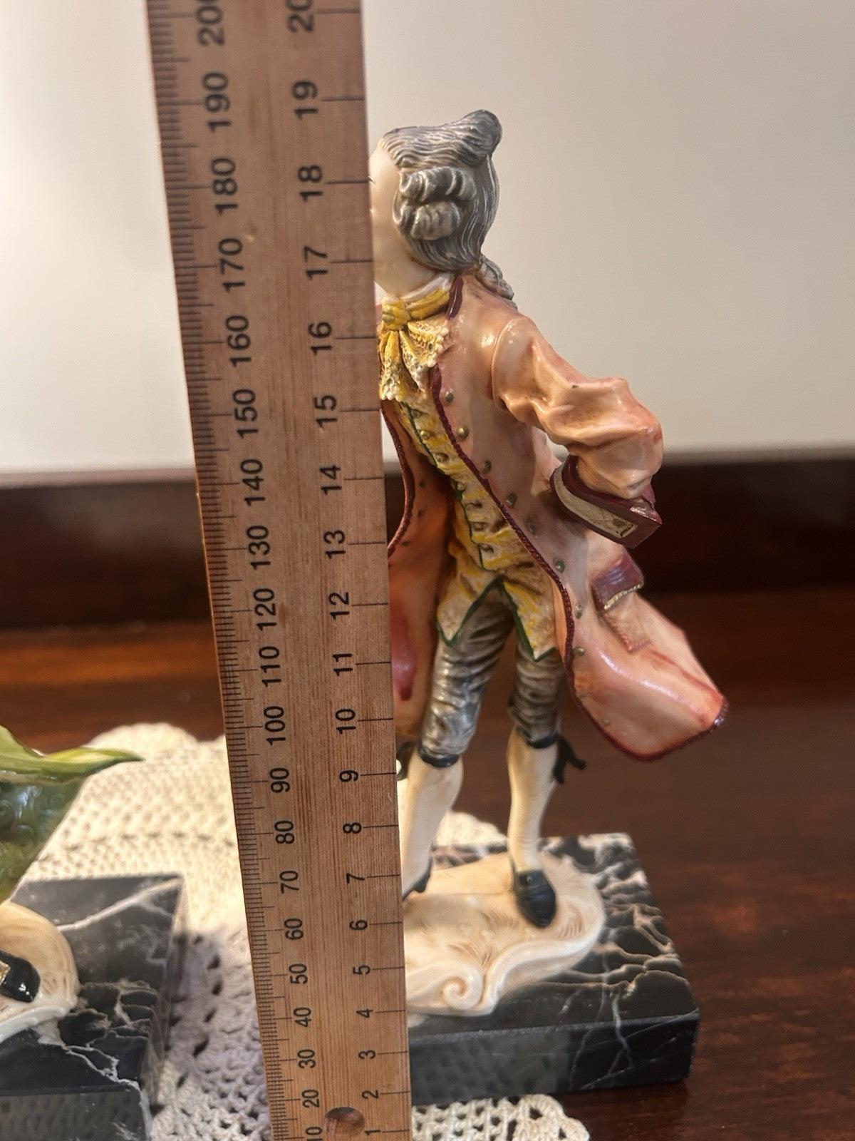 A Pair of Italian Depose Italy Figurines on Carrara Marble