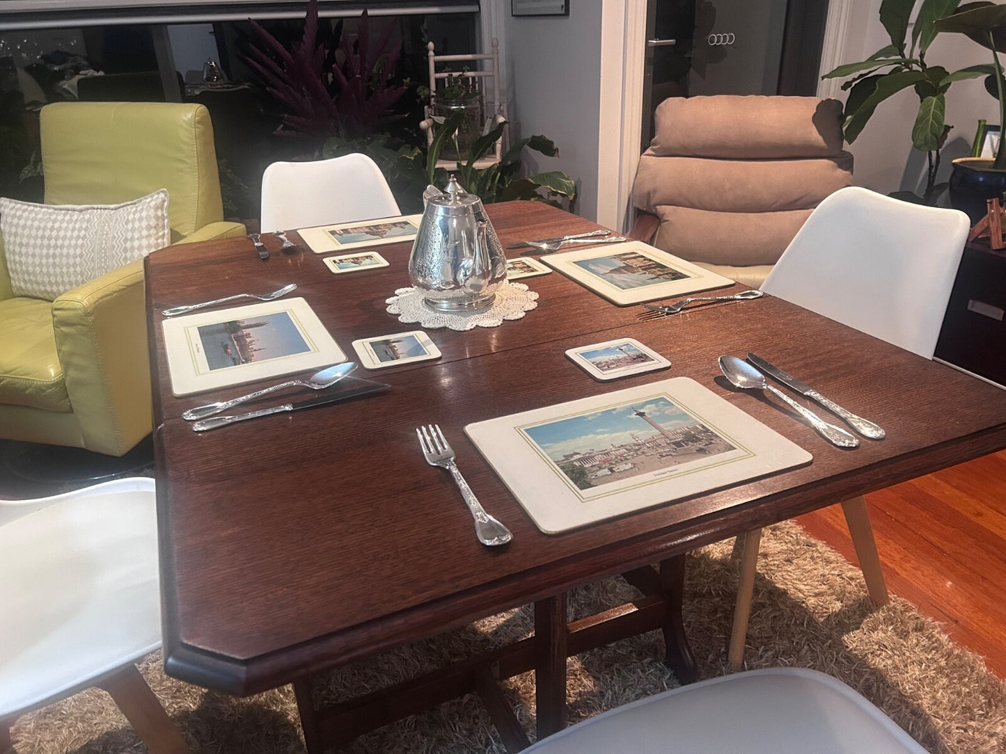 Antique Drop-Leaf Dining Table | Early 20th Century | Restored | – 90cm x 140cm