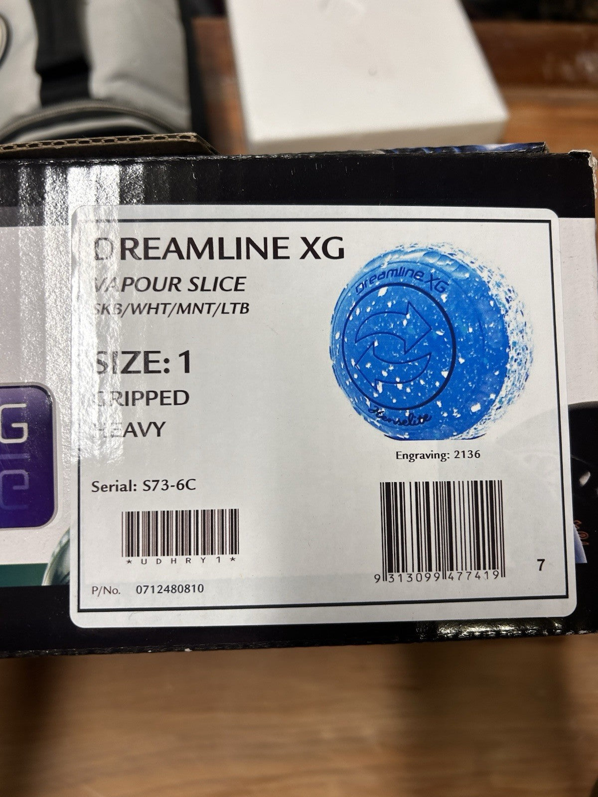 Henselite Dreamline XG Lawn Bowls Size 1H Vapour Slice Gripped Heavy Set of 4