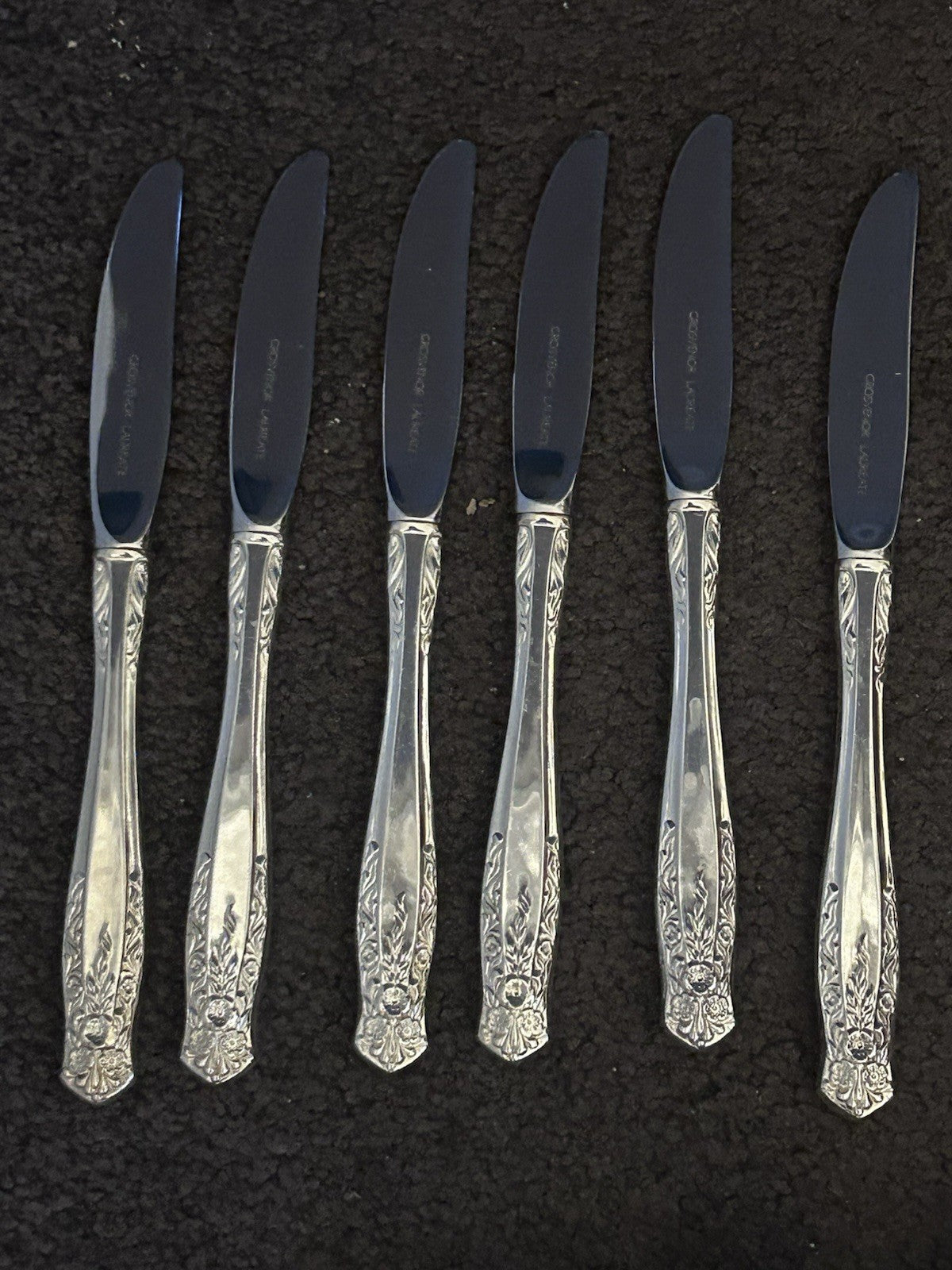 Grosvenor Laureate Silver Plated Cutlery Set for 6 + Serving Pieces 1960s Vintag