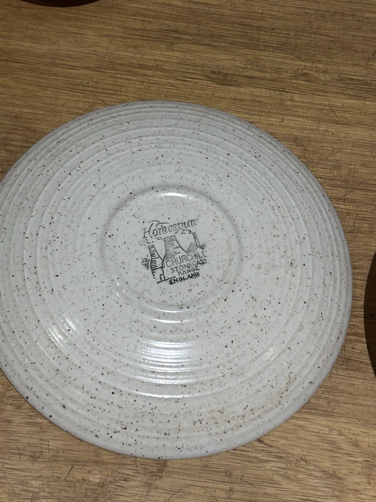 Vintage 1970s Churchill Homespun Stonecast Tea Set 9 Cups Teapot Creamer Sugar