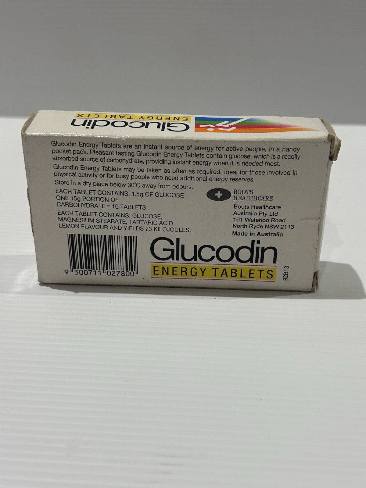 Vintage Glucodin Energy Tablets Box 50g Boots Healthcare 2000 Aussie Pack