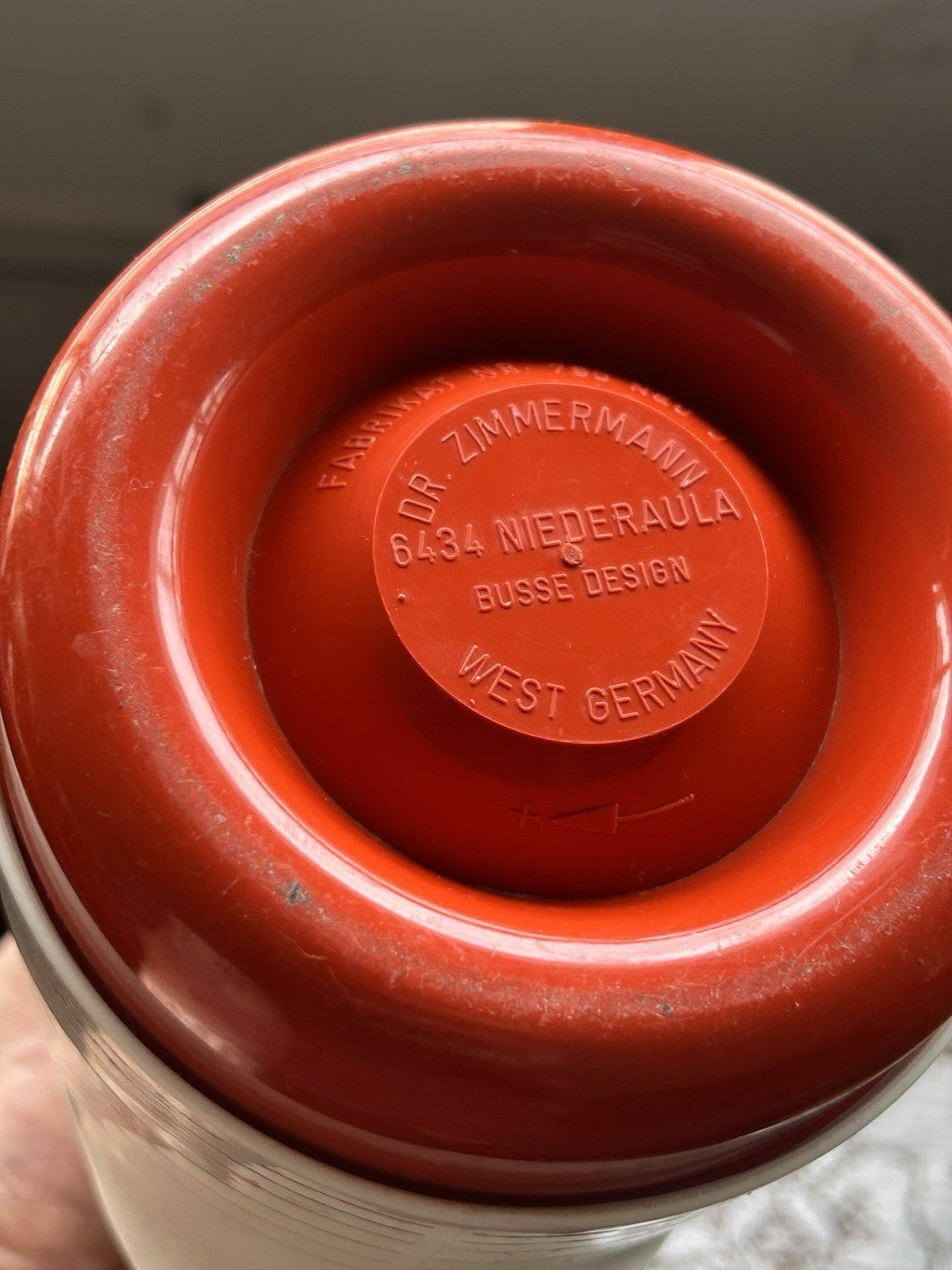 Vintage West German Vacuum Jug Dr Zimmermann Busse Design Red White