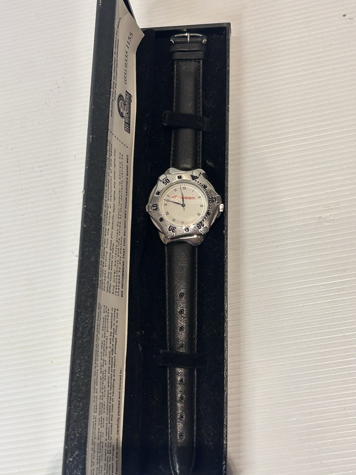 Vintage Honda Watch DSV Merchandising Boxed Leather Strap Assembled Australia