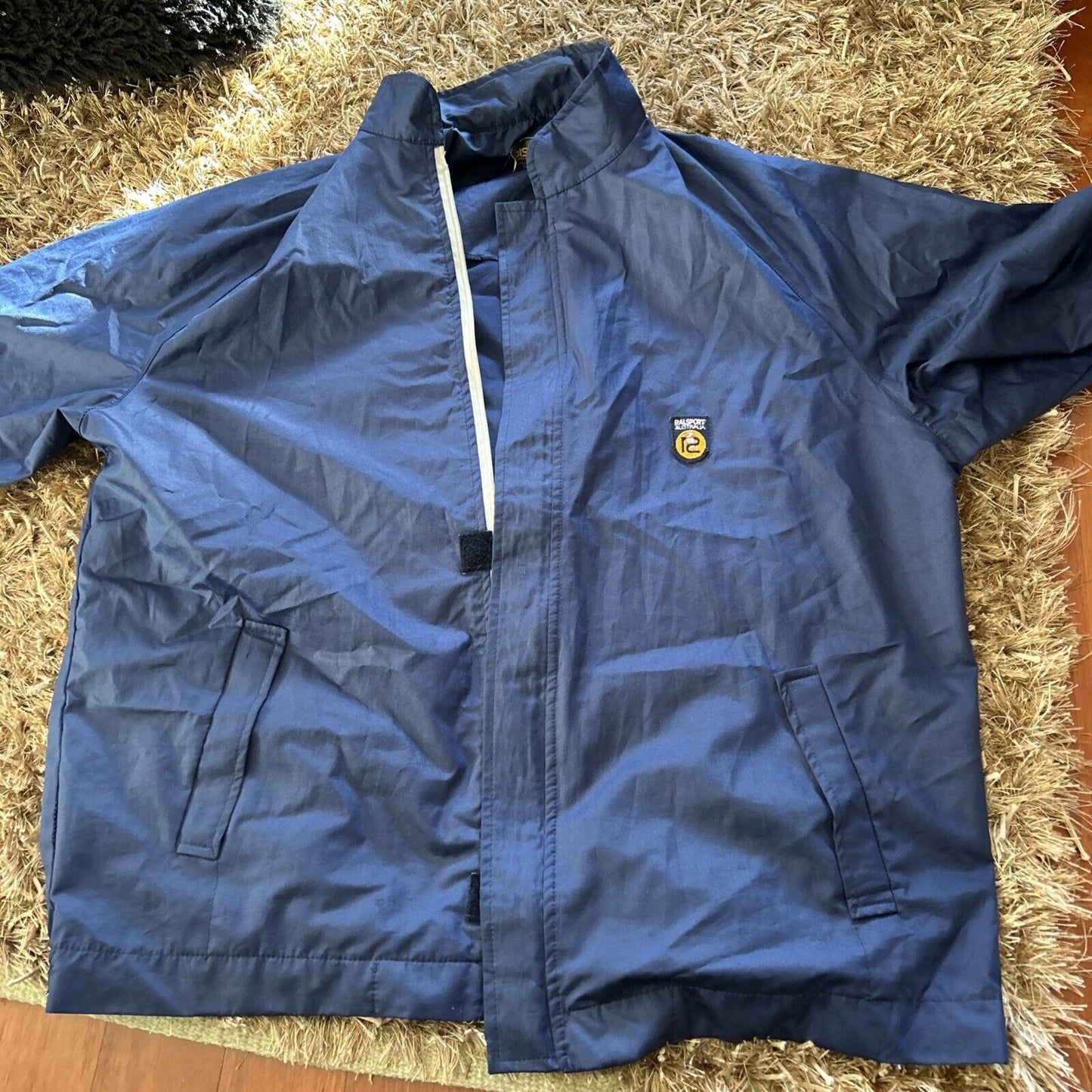 Ralsport Mens Vintage Zip Polyester Rain Proof Jacket Large