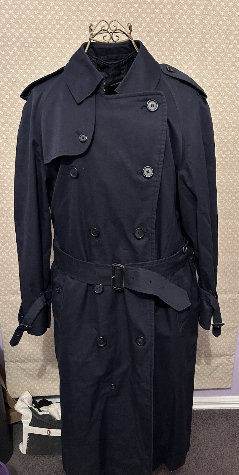 AS NEW Vintage Burberrys Trench Coat 52R Made in England Removable Wool Liner