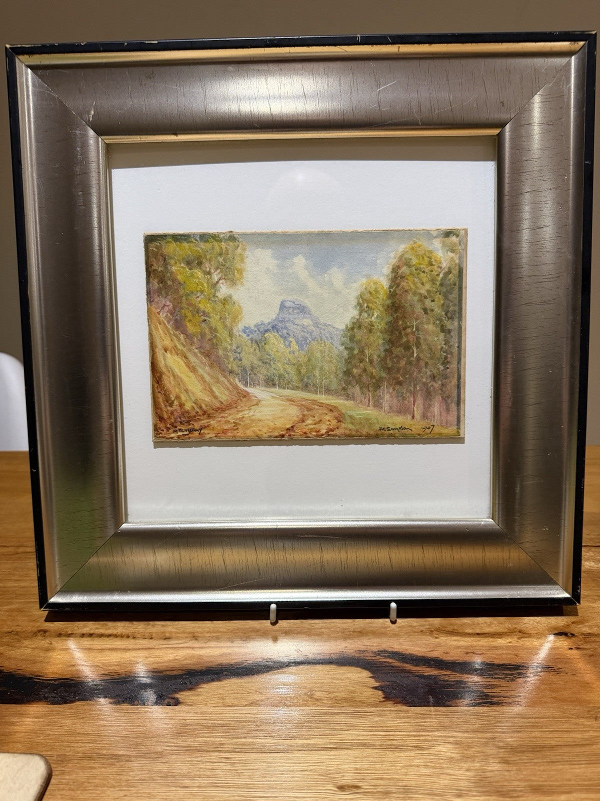 Herbert Clarke Simpson Mt Lindsay 1947 Original Signed Watercolour Framed Art