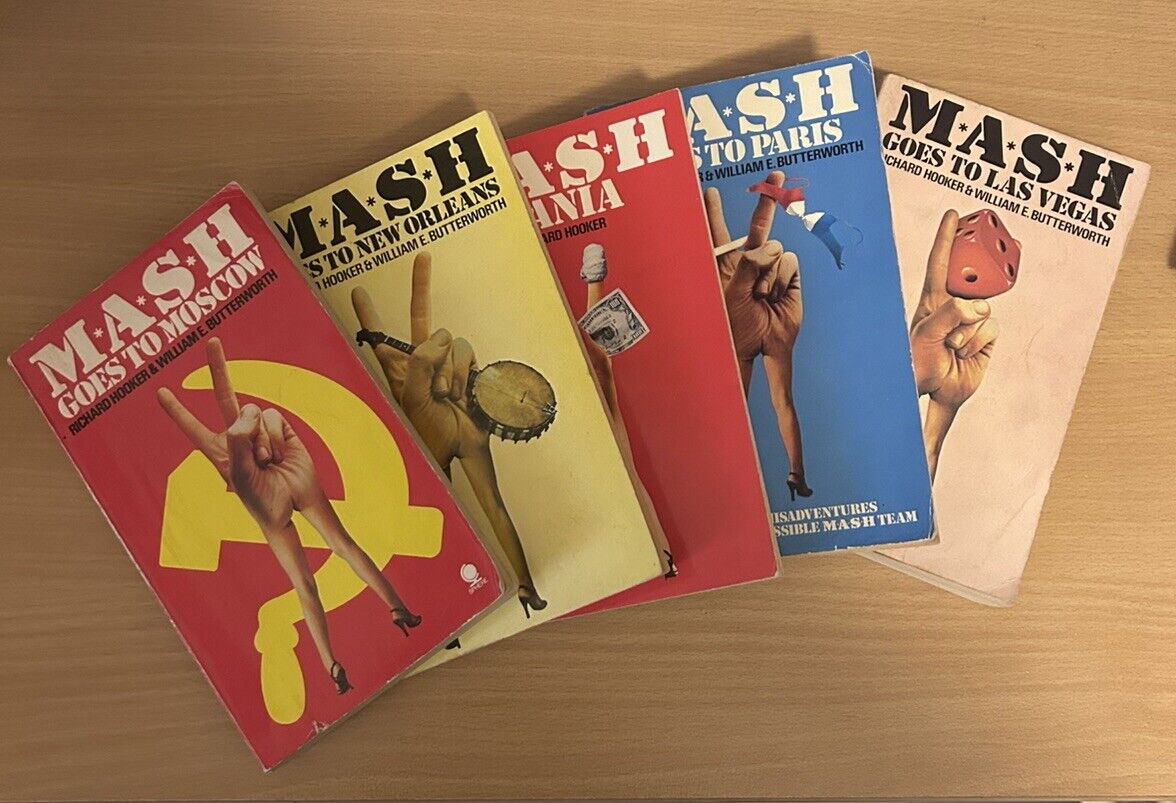 Vintage 1970's MASH GOES TO ... And Mania - Set of 5, Hooker/Butterworth,