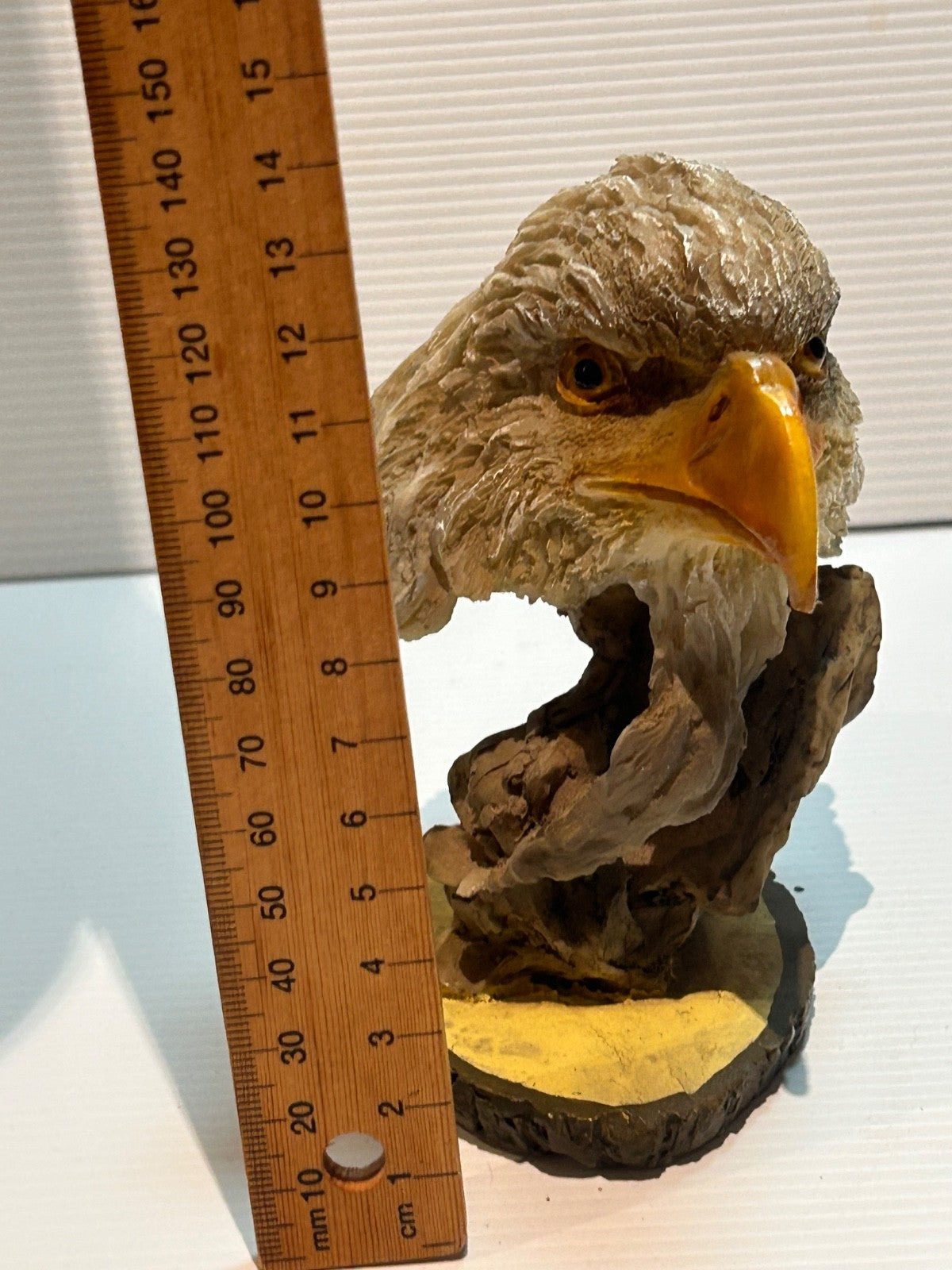 Vintage Resin Eagle Head Bust Sculpture 14cm Wildlife Bird of Prey Figurine