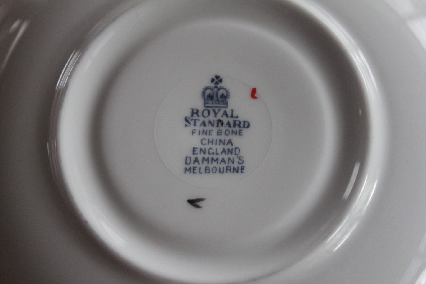 Royal Standard Bone China Academic Crest Trio Et Nova Et Vetera c1950s