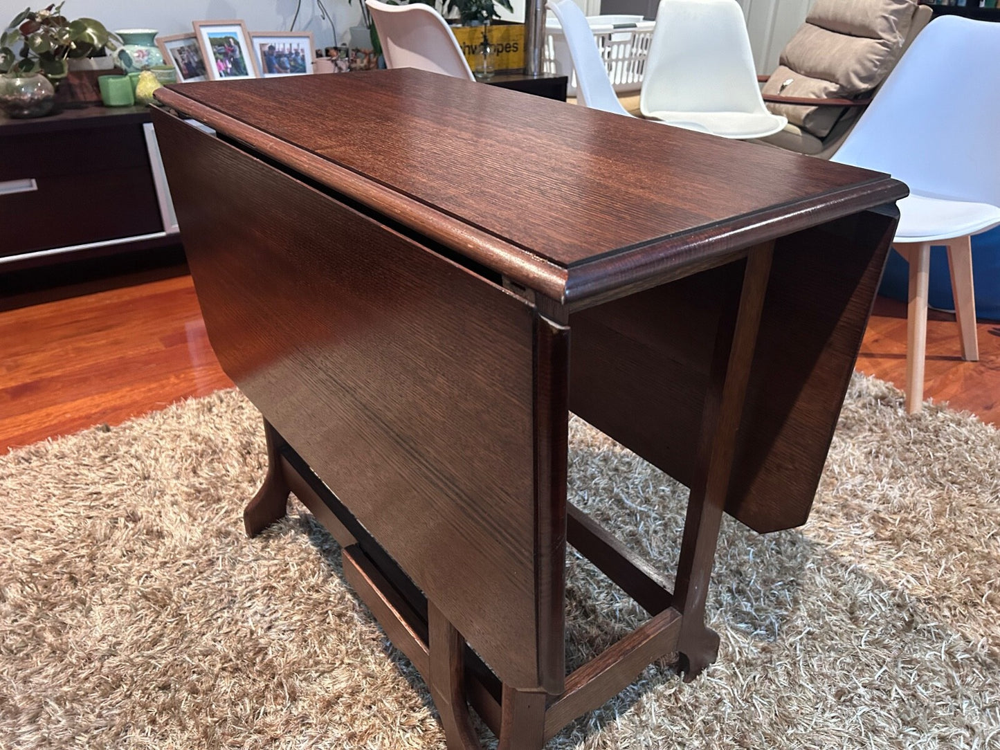Antique Drop-Leaf Dining Table | Early 20th Century | Restored | – 90cm x 140cm