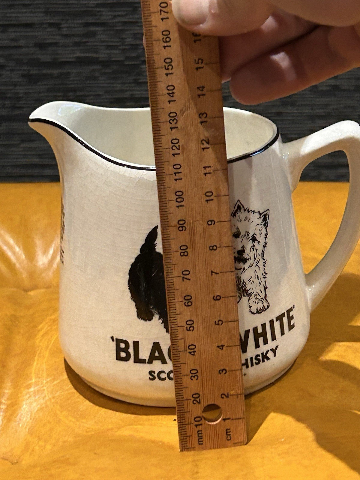 Vintage Black & White Scotch Whisky Jug James Green & Nephew UK