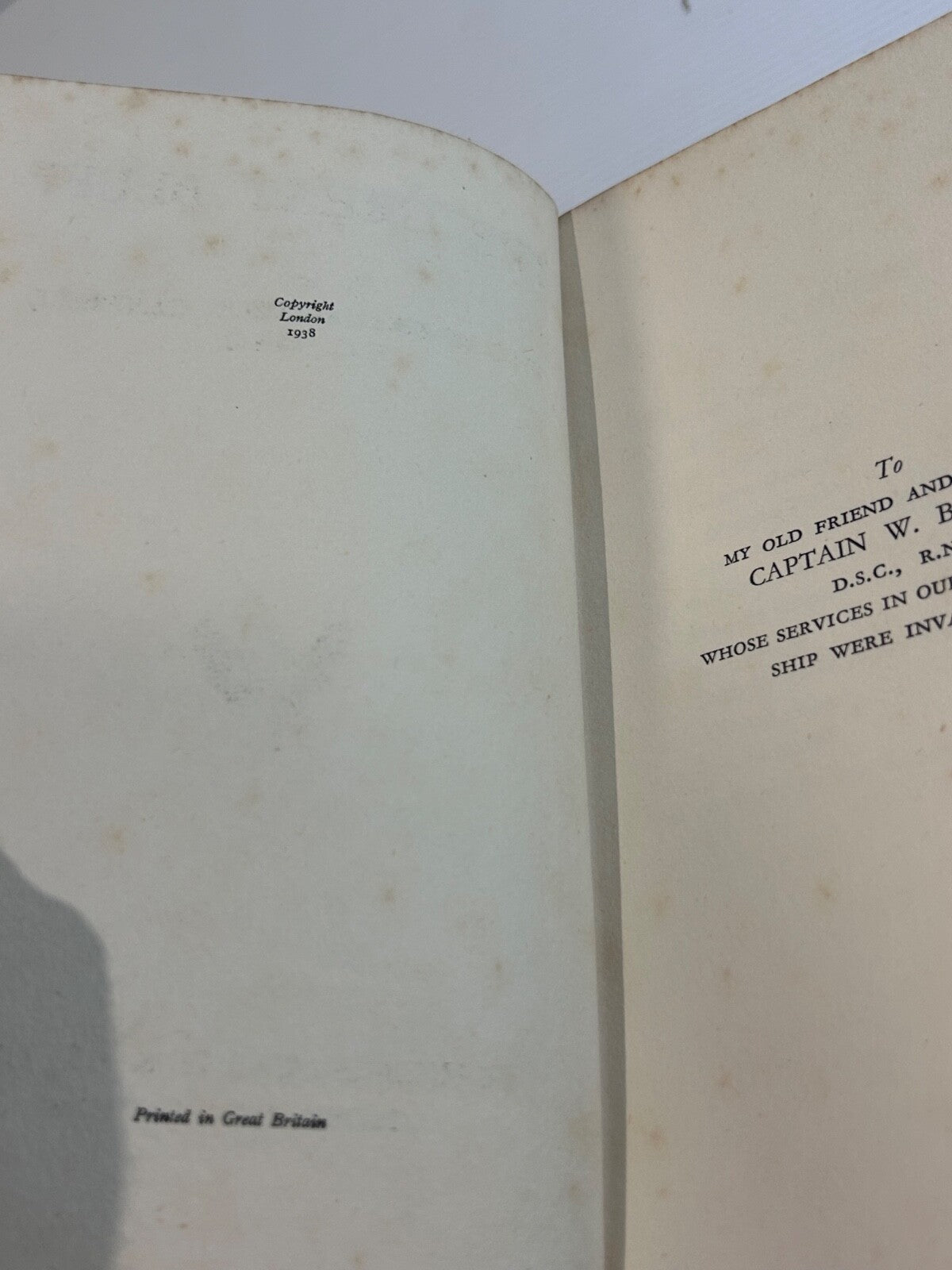 The Great Bluff Gordon Campbell 1938 HC DJ 1st Edition Warne Naval WWII Story