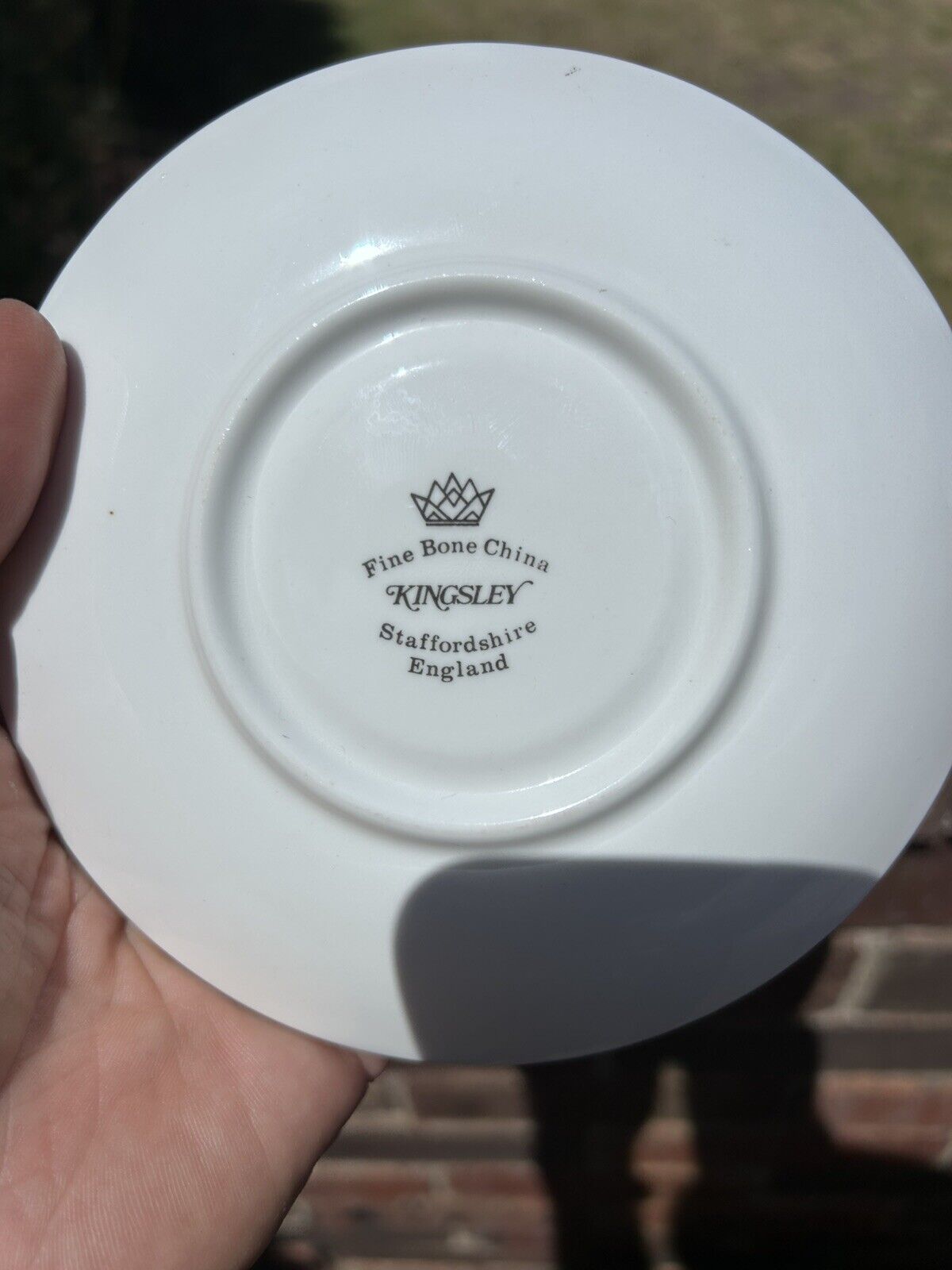 Kingsley Staffordshire England Tea Cup And 2 x Plate Set - Bone China