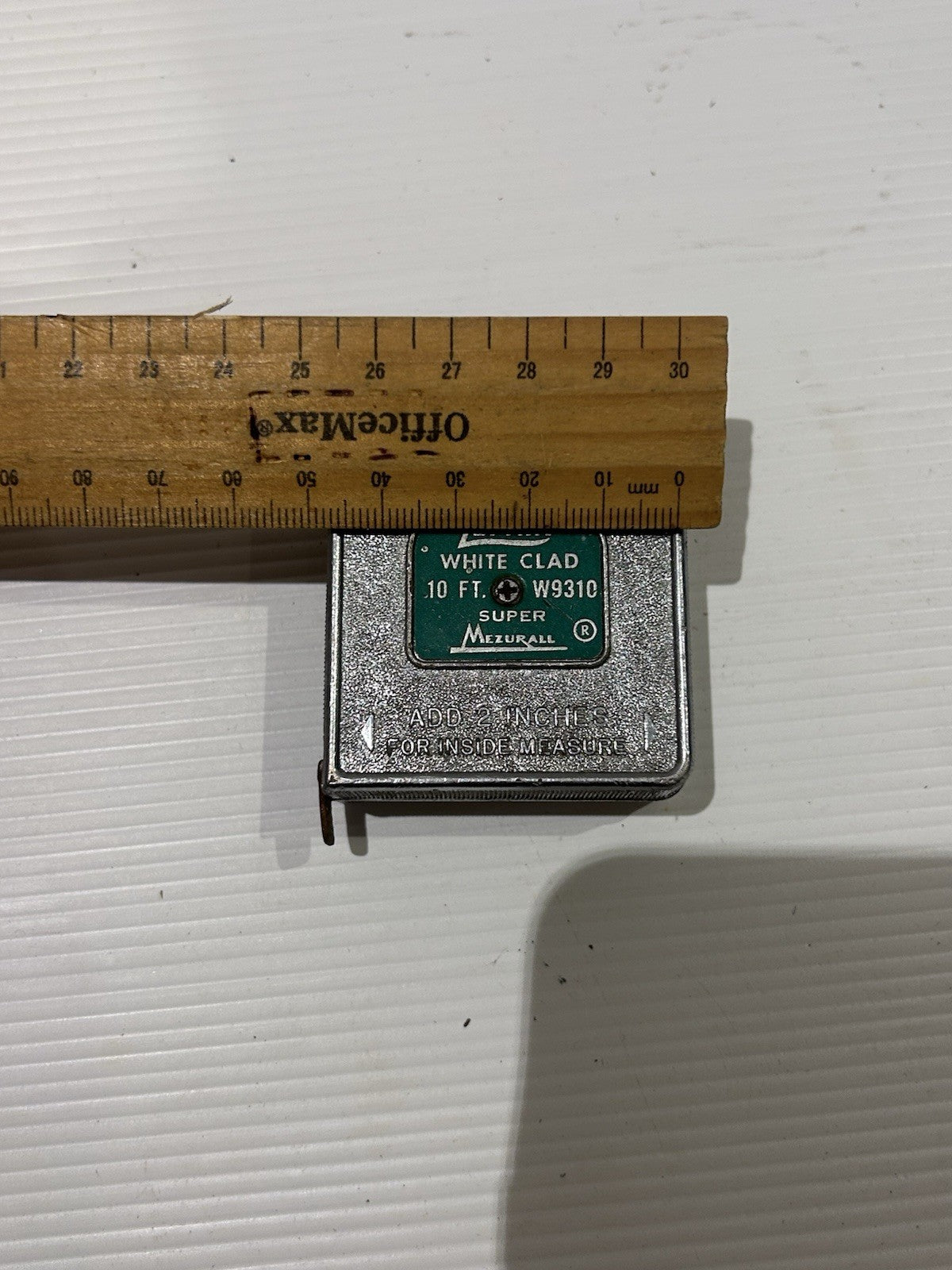 Vintage Lufkin 10ft Tape Measure W9310 White Clad Super Mezurall Canada