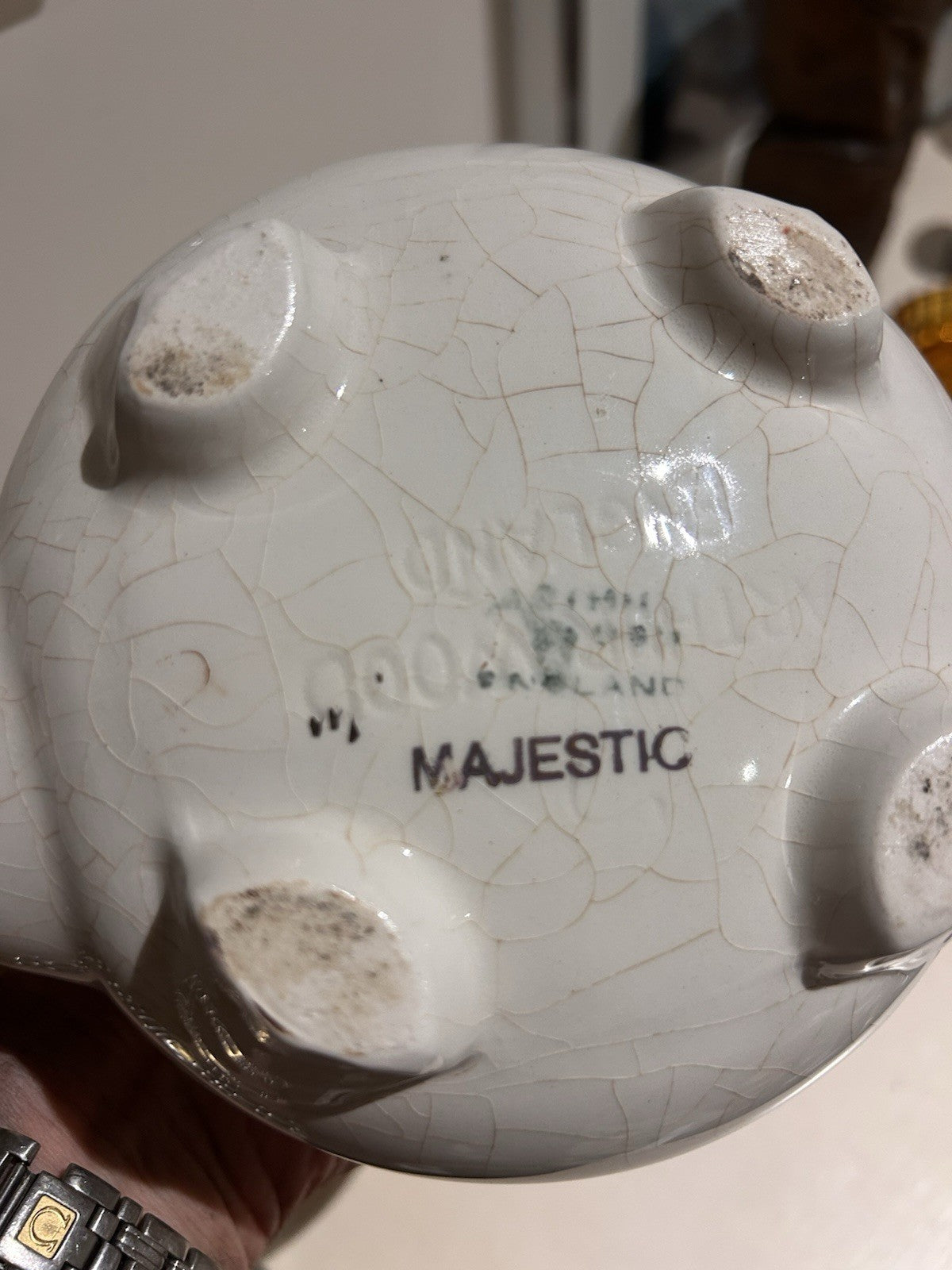 Arthur Wood Majestic Teapot England Floral Roses Gold Trim Vintage