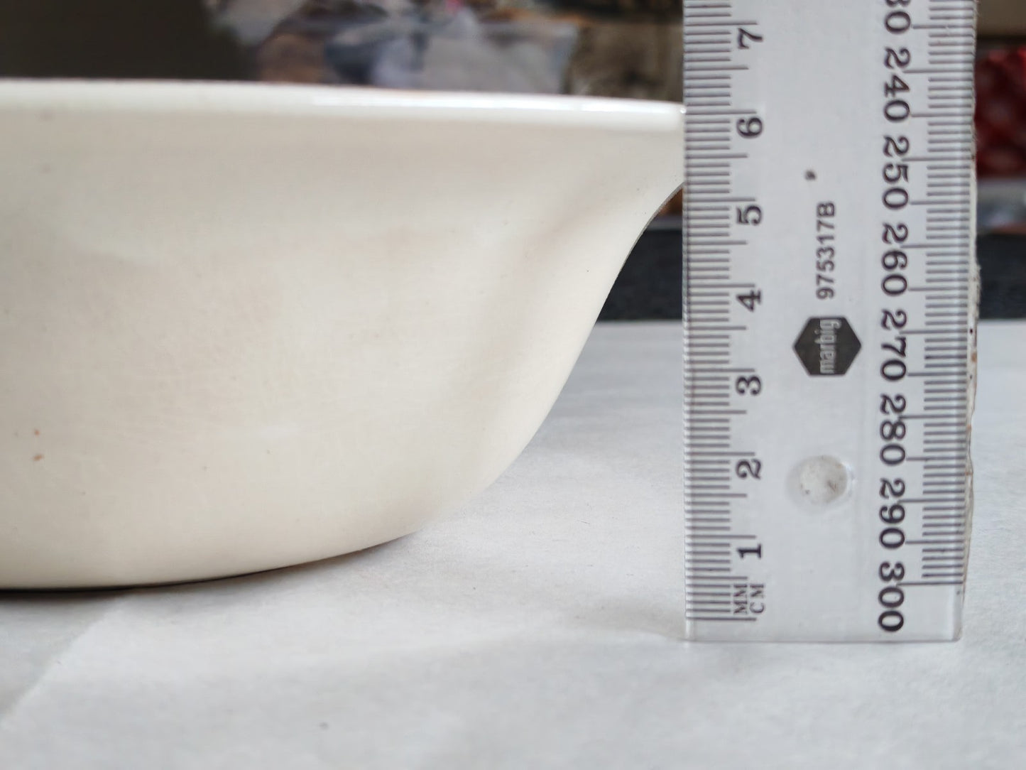 Vintage Burleigh Ware Creamware Serving Bowl - Burgess & Leigh