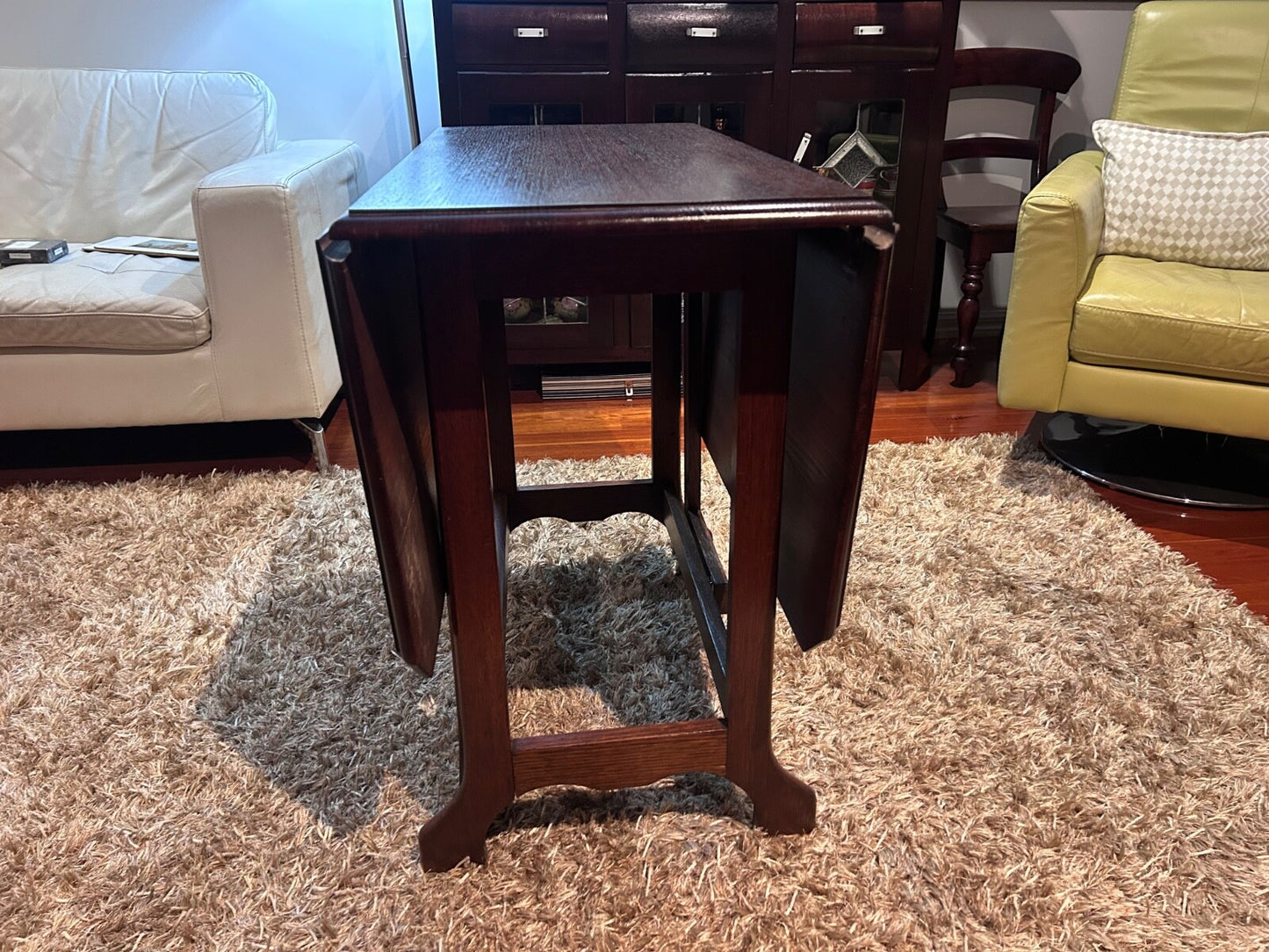 Antique Drop-Leaf Dining Table | Early 20th Century | Restored | – 90cm x 140cm