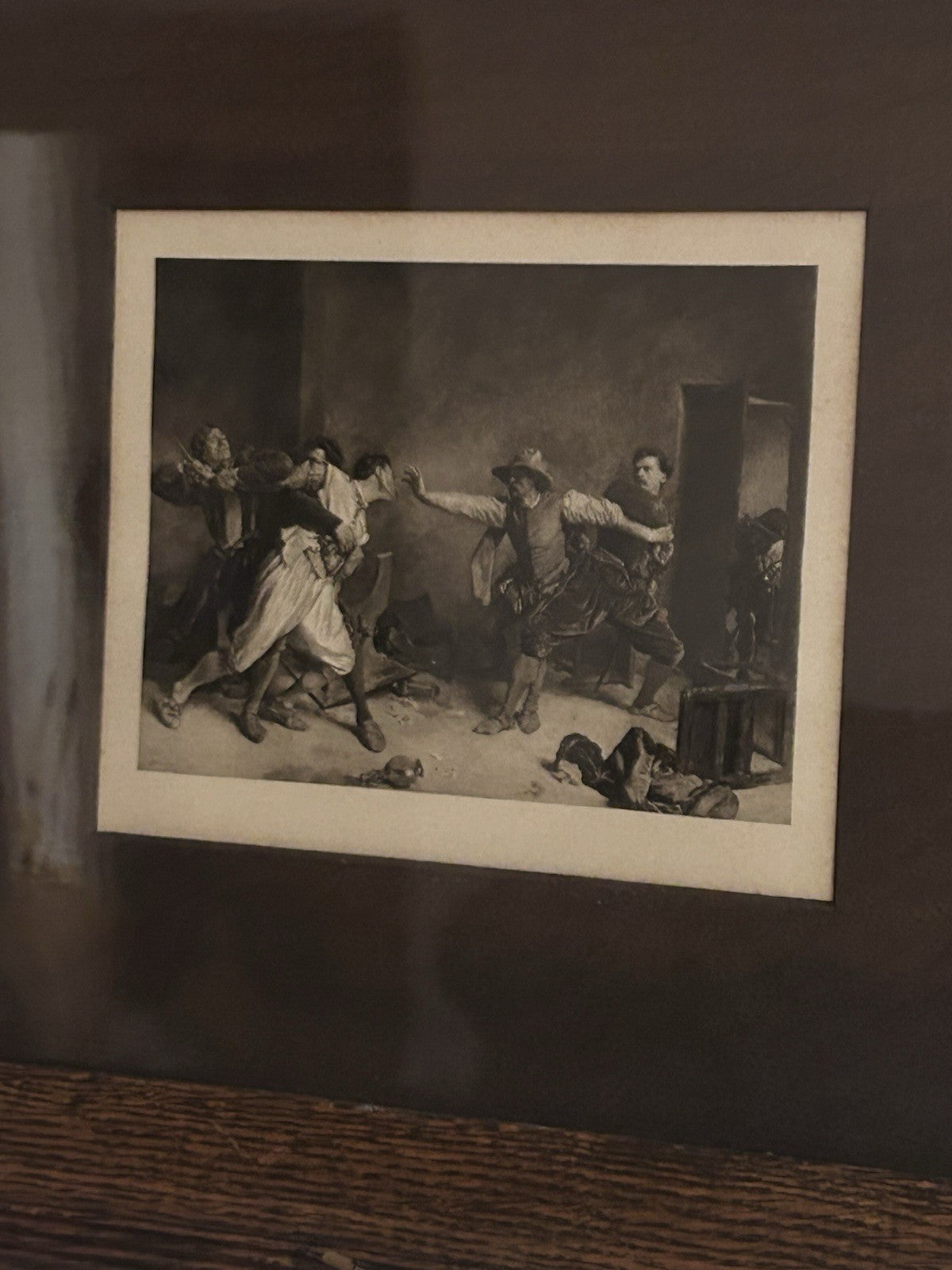 " La Rixe " 1855, D'Ernest Meissonier Reproduction Very Antique Xixth