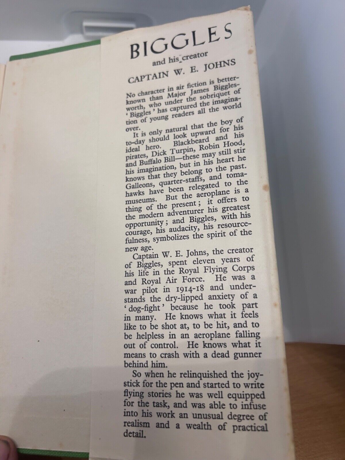 Biggles In Spain - Hardcover Book By Captain W E Johns with Dust Jacket