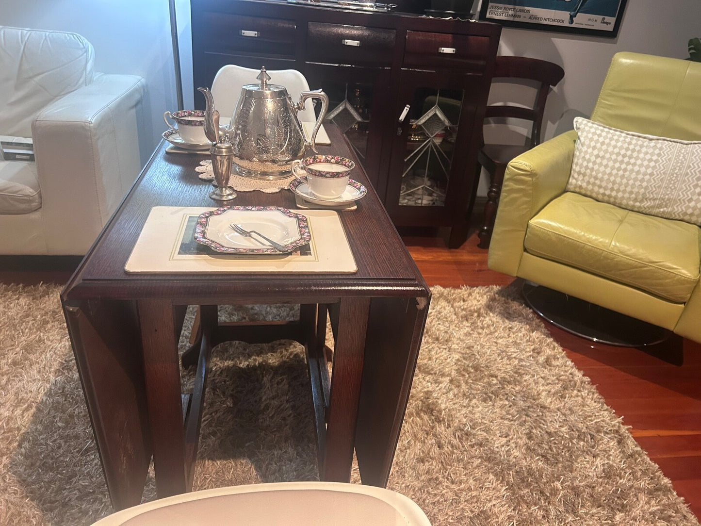 Antique Drop-Leaf Dining Table | Early 20th Century | Restored | – 90cm x 140cm