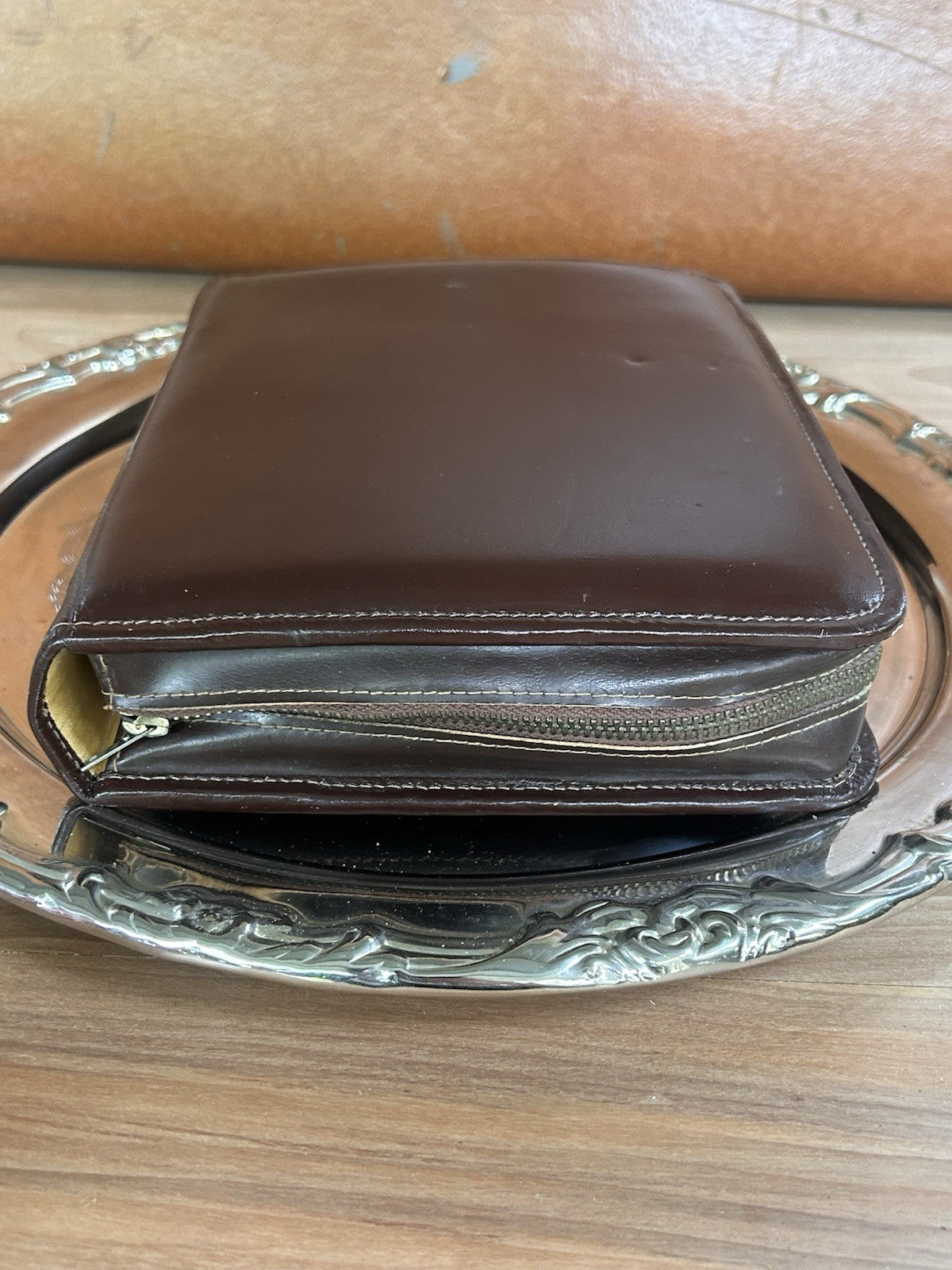 Vintage Gentleman’s Travel Grooming Set 1950s Brown Leather Shaving Kit