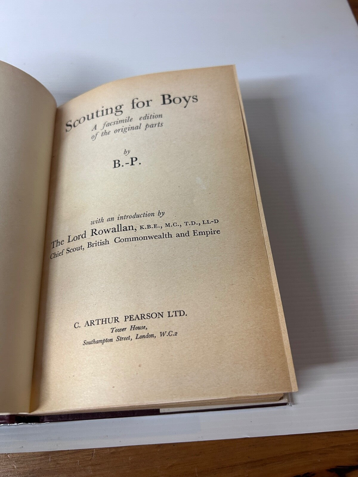 Scouting For Boys: 1957 Centenary Edition Robert Baden-Powell HC DJ Pearson