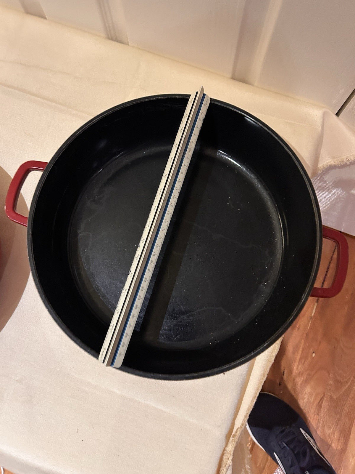 Baccarat Cast Aluminium Red Casserole w Lid & Frypan Set Non-Stick Induction