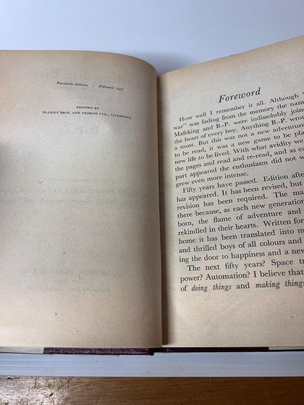 Scouting For Boys: 1957 Centenary Edition Robert Baden-Powell HC DJ Pearson