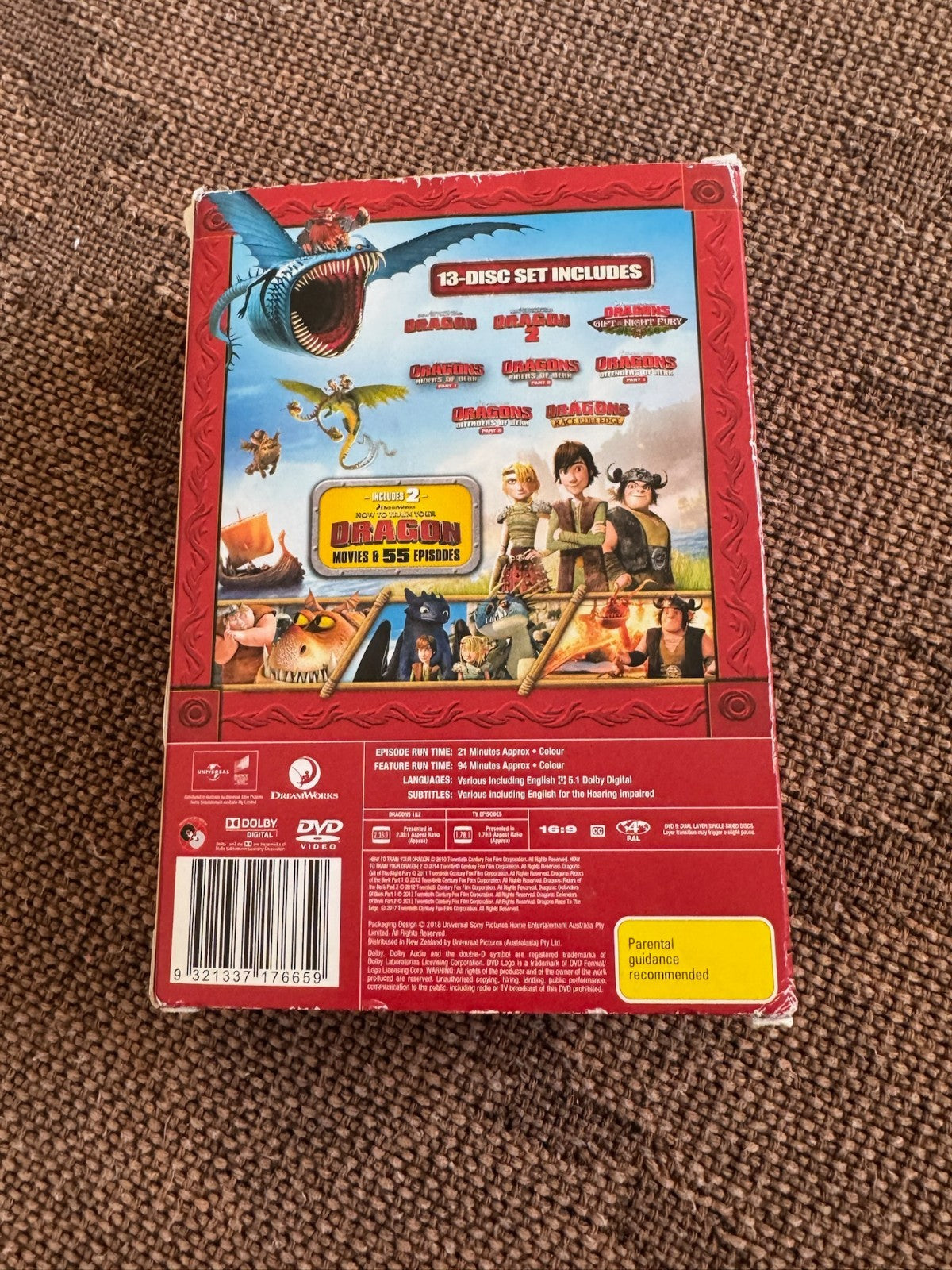 DreamWorks Dragons | DVD Complete Movie & TV Collection | 13 Disc Box Set | PAL