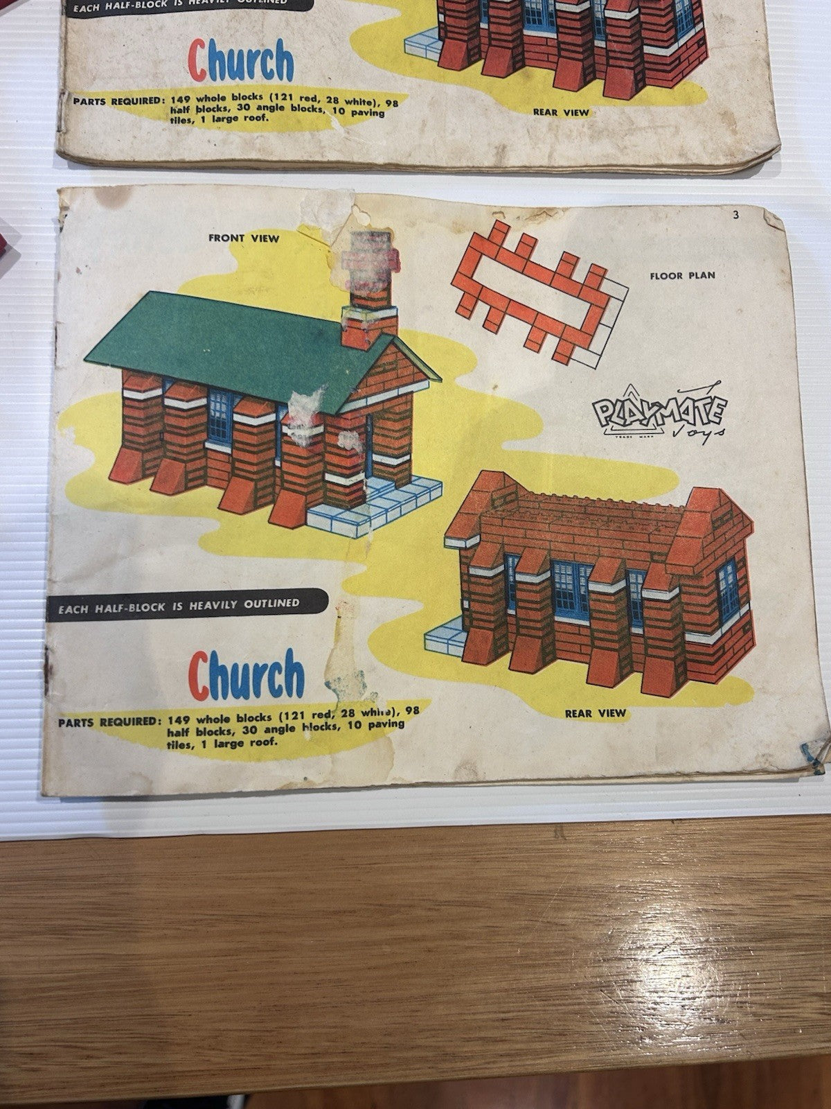 Vintage Bilda-Brix 1950s Lot ~470pcs + 3 Booklets (2 Incomplete) G.W. Murdoch