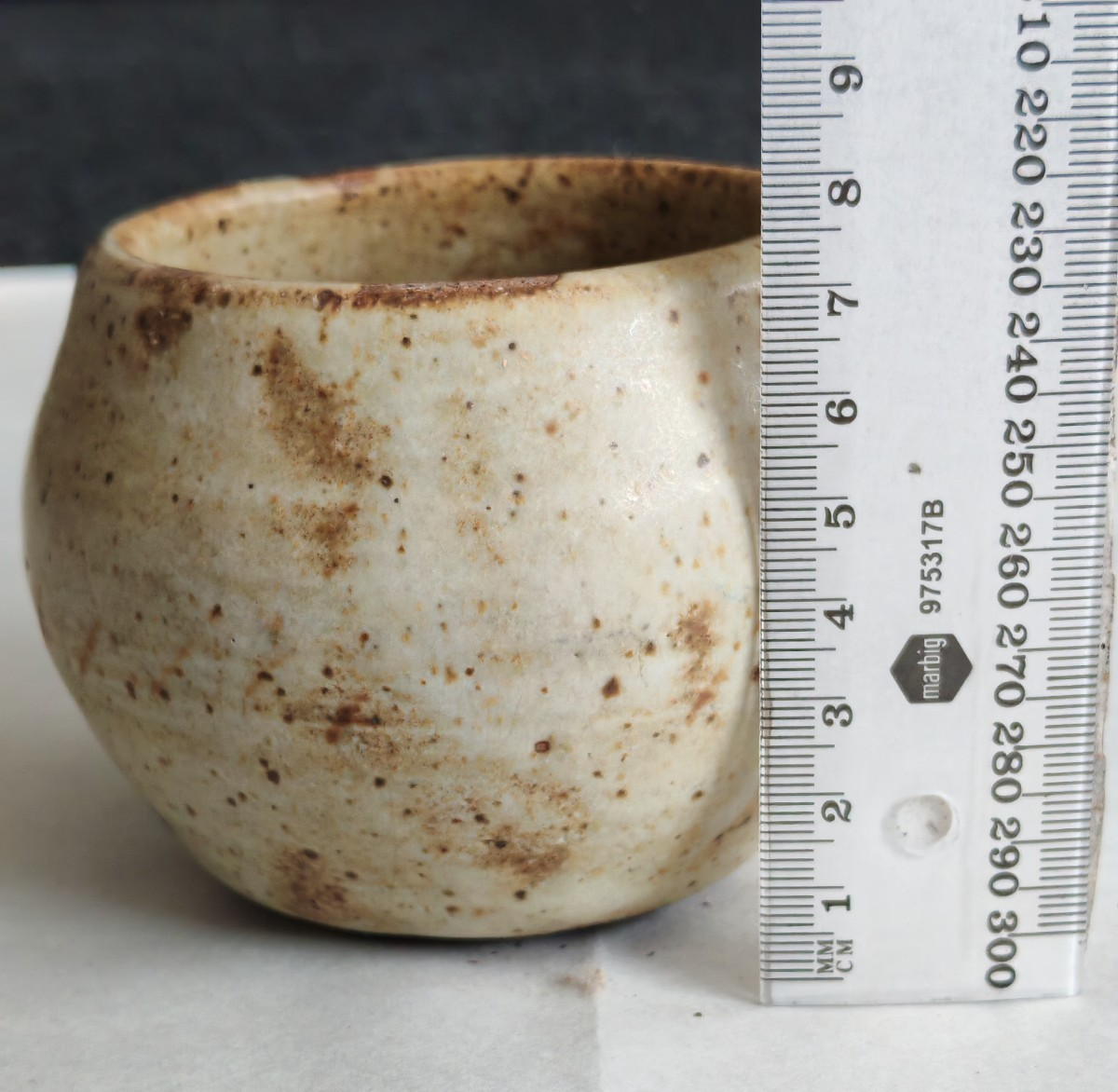 Vintage Studio small Pottery Bowl / Planter – Ash Glaze - Potter Marked