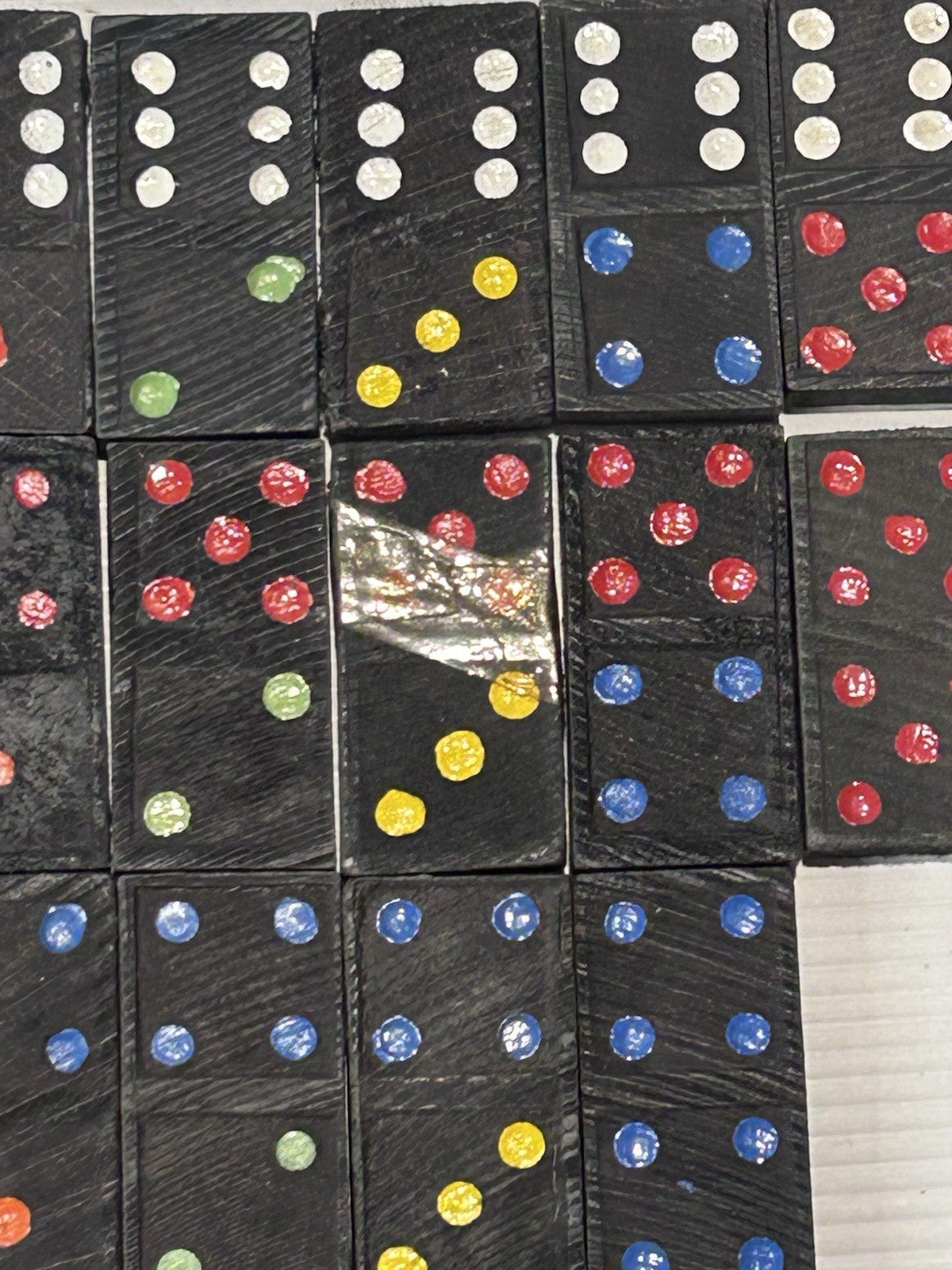 Vintage Japanese Domino Set – 28pc Wood in Sweetacres Tin (1 Repaired)