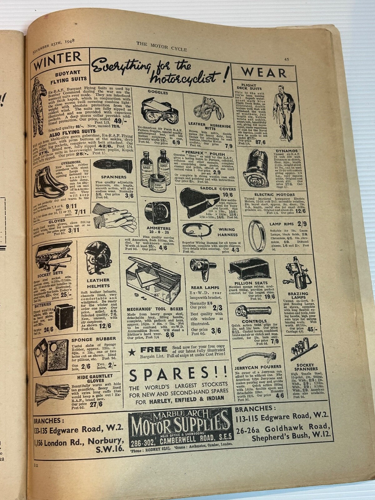 The Motor Cycle Magazine 1948 London Show Report BSA Norton Ariel ORIGINAL