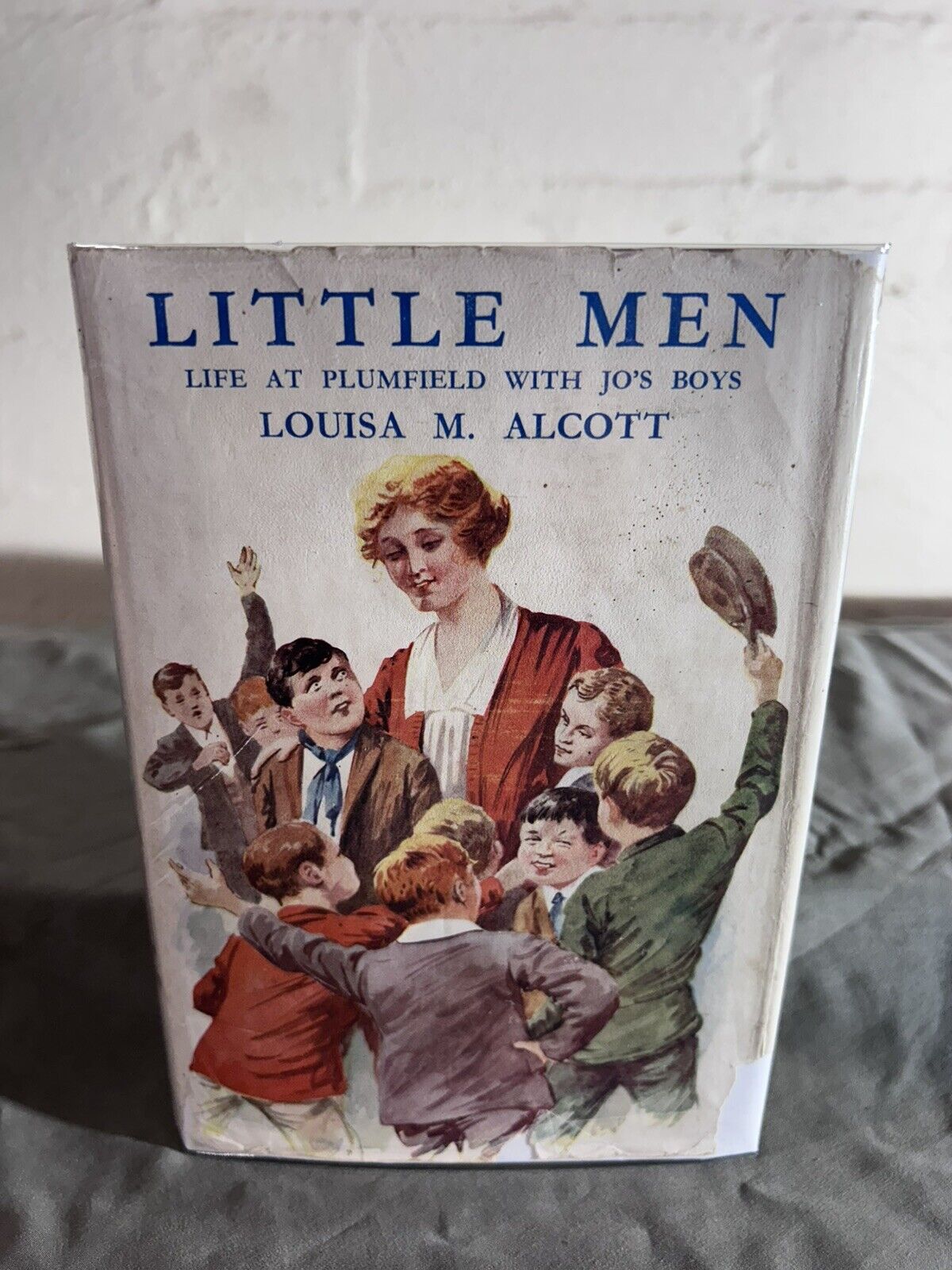 Little Men by Louisa M Alcott 1930s edition with Dust Jacket & Photos RARE