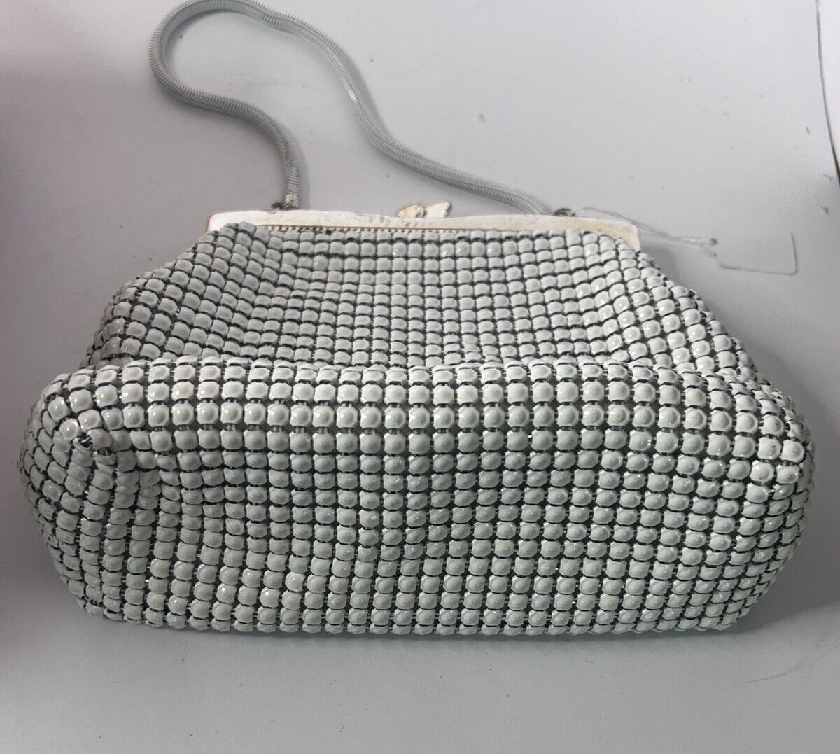 Vintage 1970s Glomesh Bone Mesh Bag - With Original Box