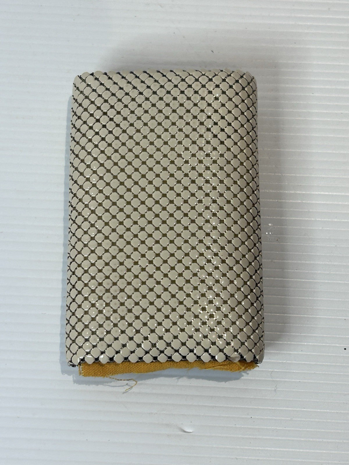 Vintage Glomesh Australia Cream Mesh Key Case w/ Tag & Paperwork c1970s