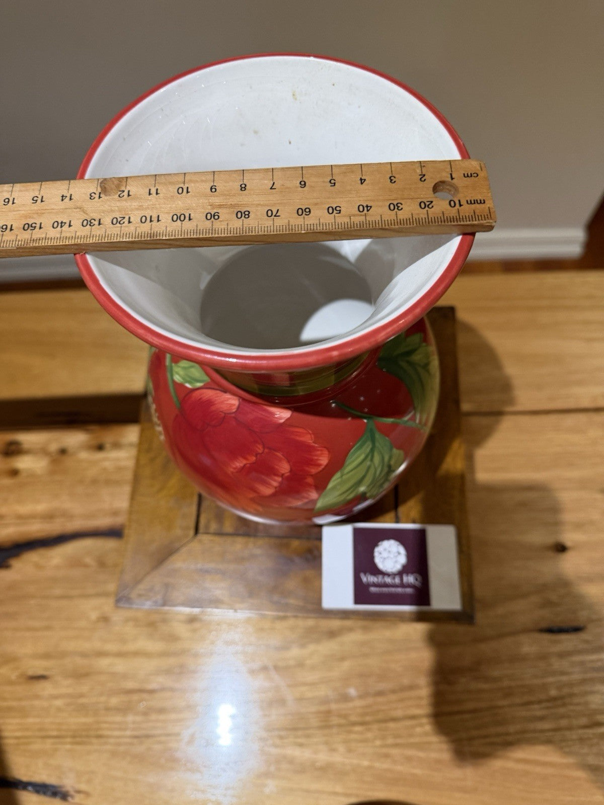 Royal Doulton Festive Home Vase 2004 Floral Red Large 27cm Display Piece