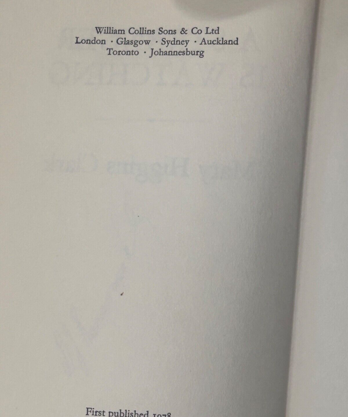 A Stranger is Watching by Mary Higgins Clark First UK Edition 1978 Unclipped