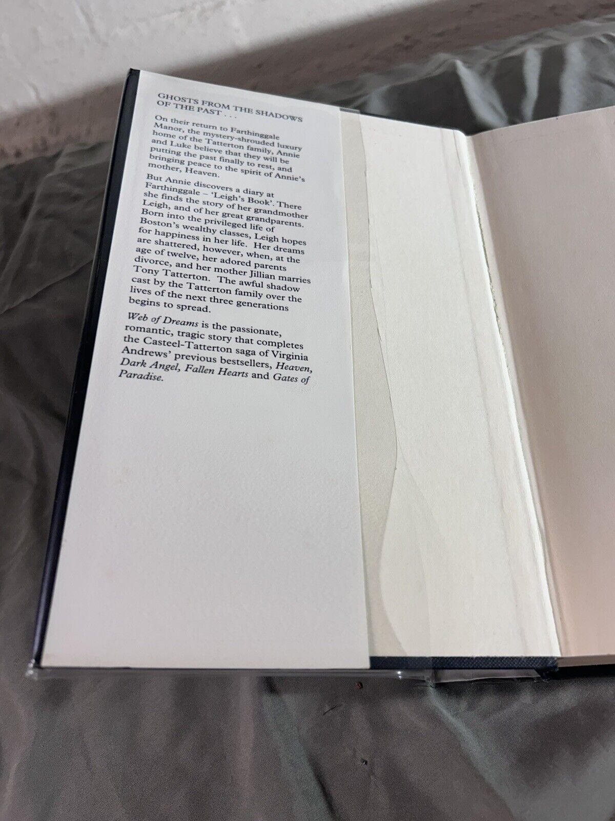 Web of Dreams by Virginia Andrews (Hardcover, 1990) First Edition with Dust Jack