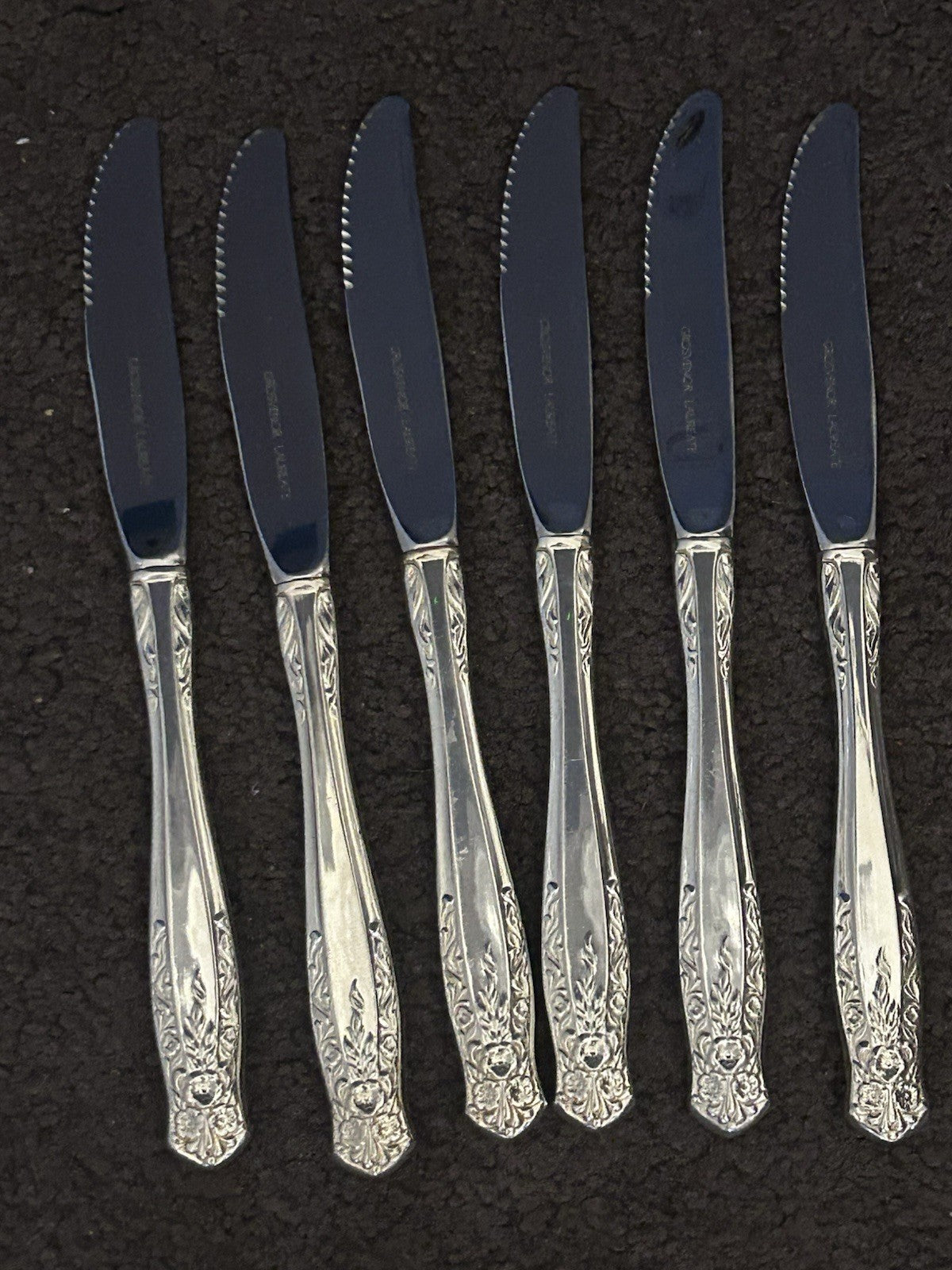 Grosvenor Laureate Silver Plated Cutlery Set for 6 + Serving Pieces 1960s Vintag