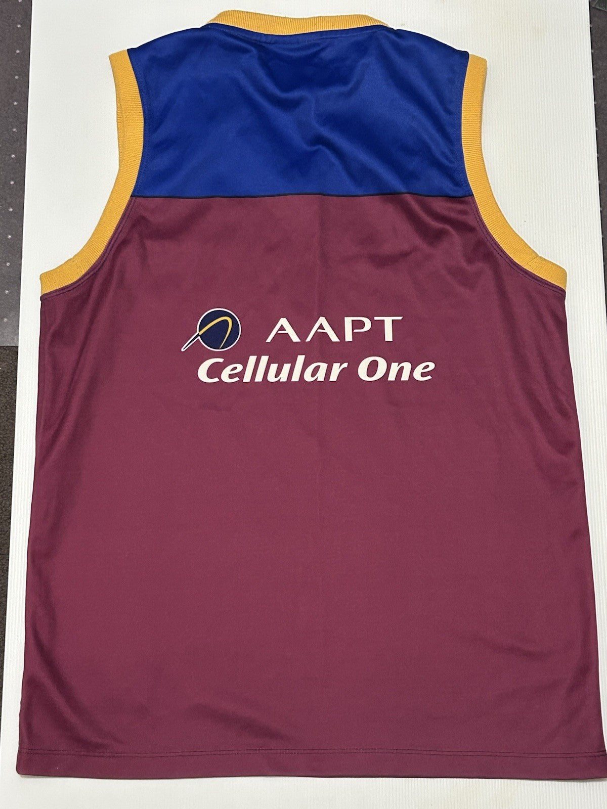 Vintage Brisbane Lions AFL Guernsey XXL Russell Athletic AAPT Early 2000s