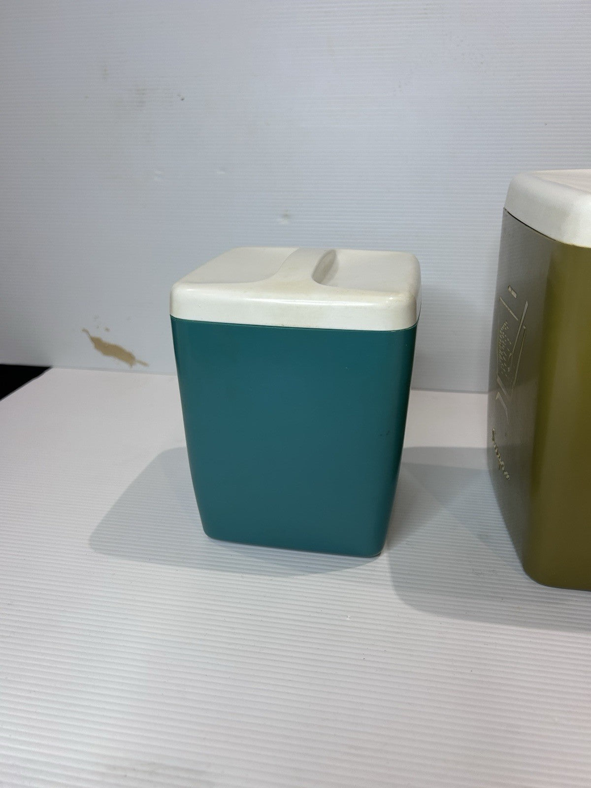 Vintage 1960s Nally Canister Set Tea Sugar Flour Retro Plastic Kitchenware