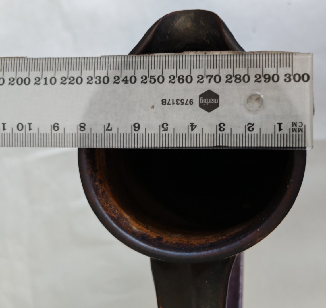 Vintage Studio Pottery Tall Jug - Brown Glaze - Hand Thrown