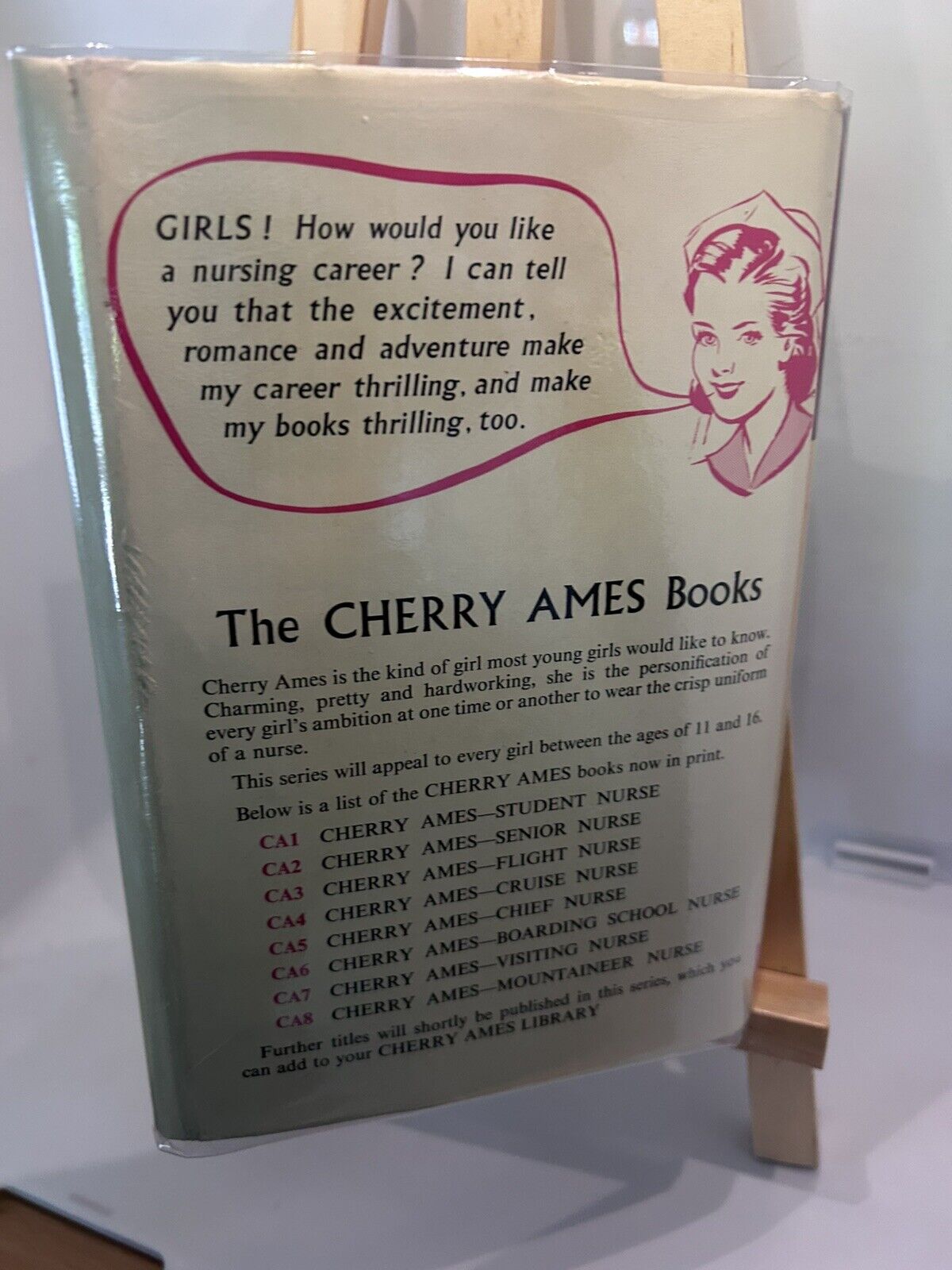 Vintage Cherry Ames Senior Nurse 1957 by Helen Wells with Dust Jacket