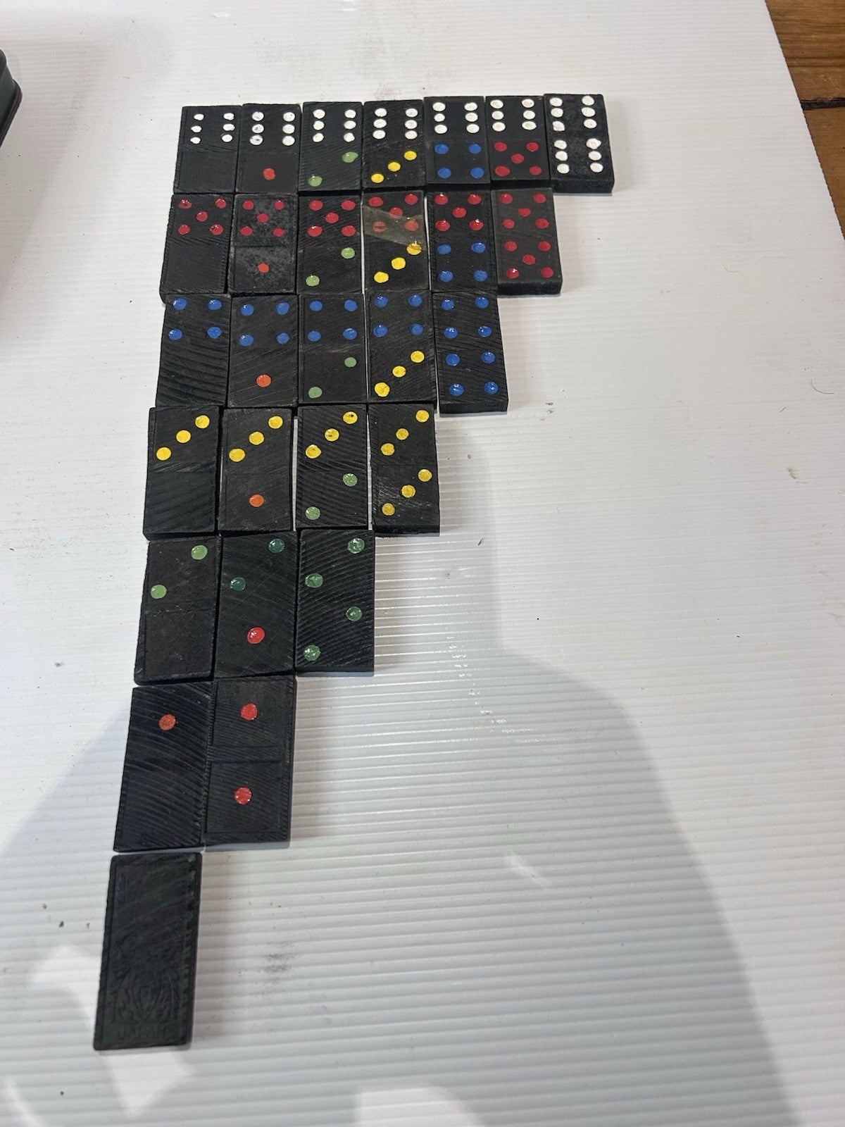 Vintage Japanese Domino Set – 28pc Wood in Sweetacres Tin (1 Repaired)