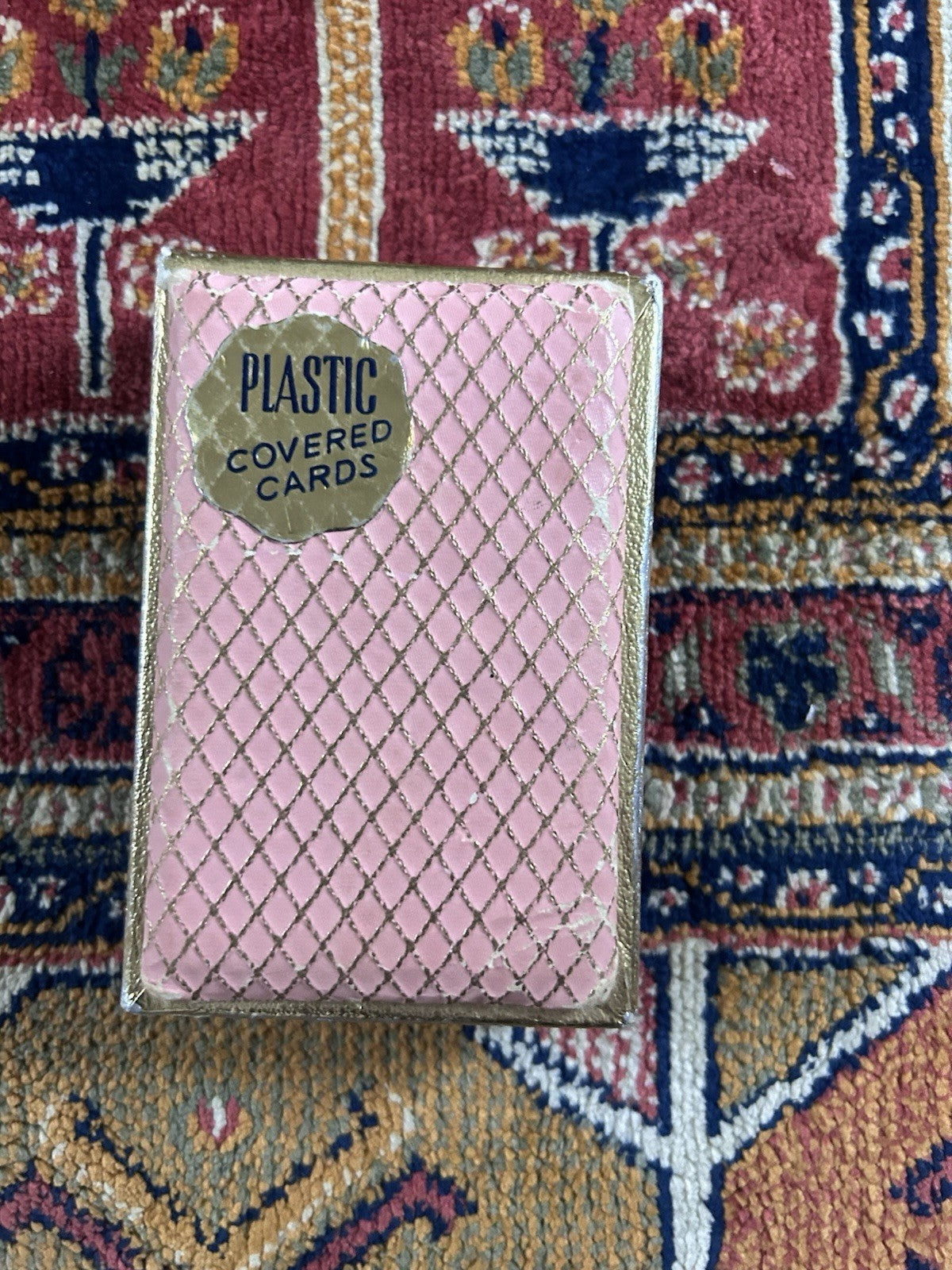 Vintage Austrian Playing Cards Bird of Paradise Design Plastic Coated w/ Box