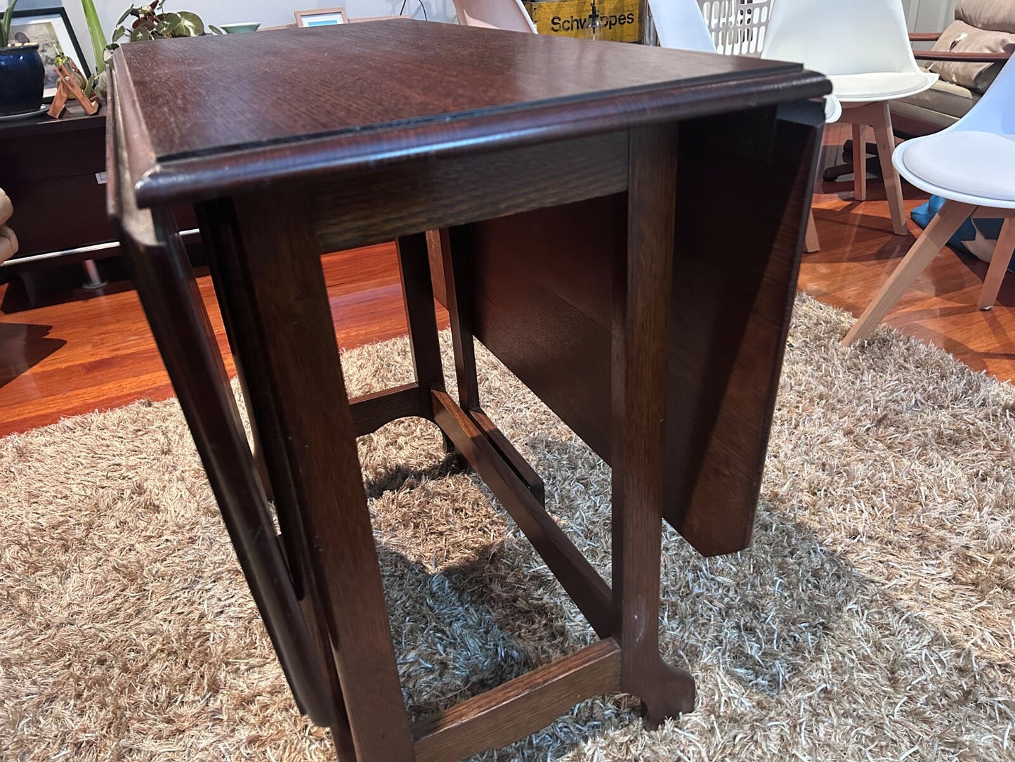 Antique Drop-Leaf Dining Table | Early 20th Century | Restored | – 90cm x 140cm